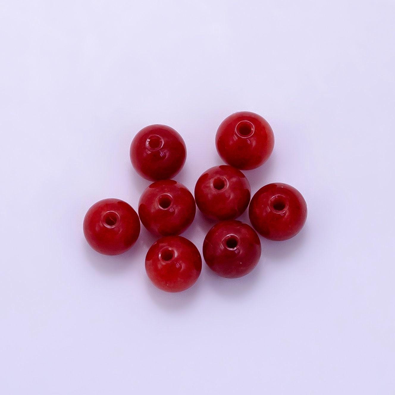 Agate beads dyed color round gemstone beads 6mm b913