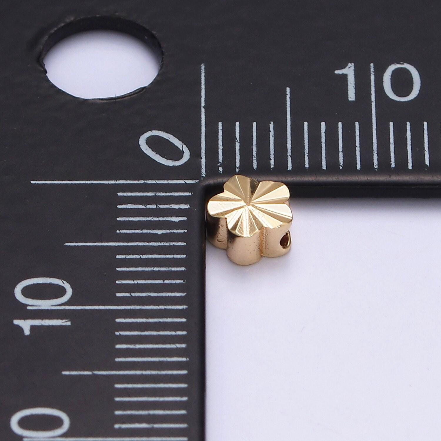 1x gold dainty flower spacer beads, sunburst beads, floral bracelet connector for bracelet jewelry making supply finding 5x5mm b-839
