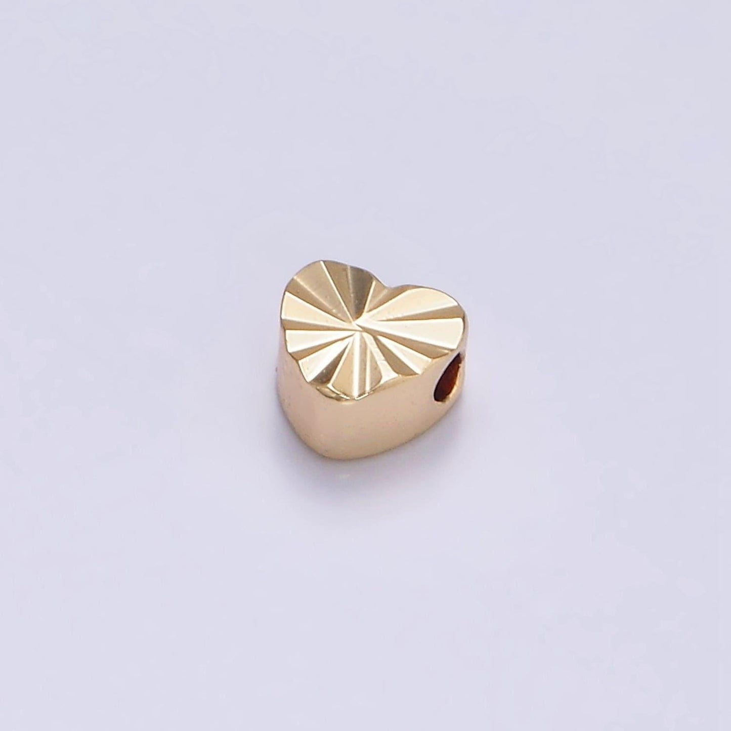 1x gold dainty heart spacer beads, sunburst beads, celestial bracelet connector for bracelet jewelry making supply finding 5x5mm b-836