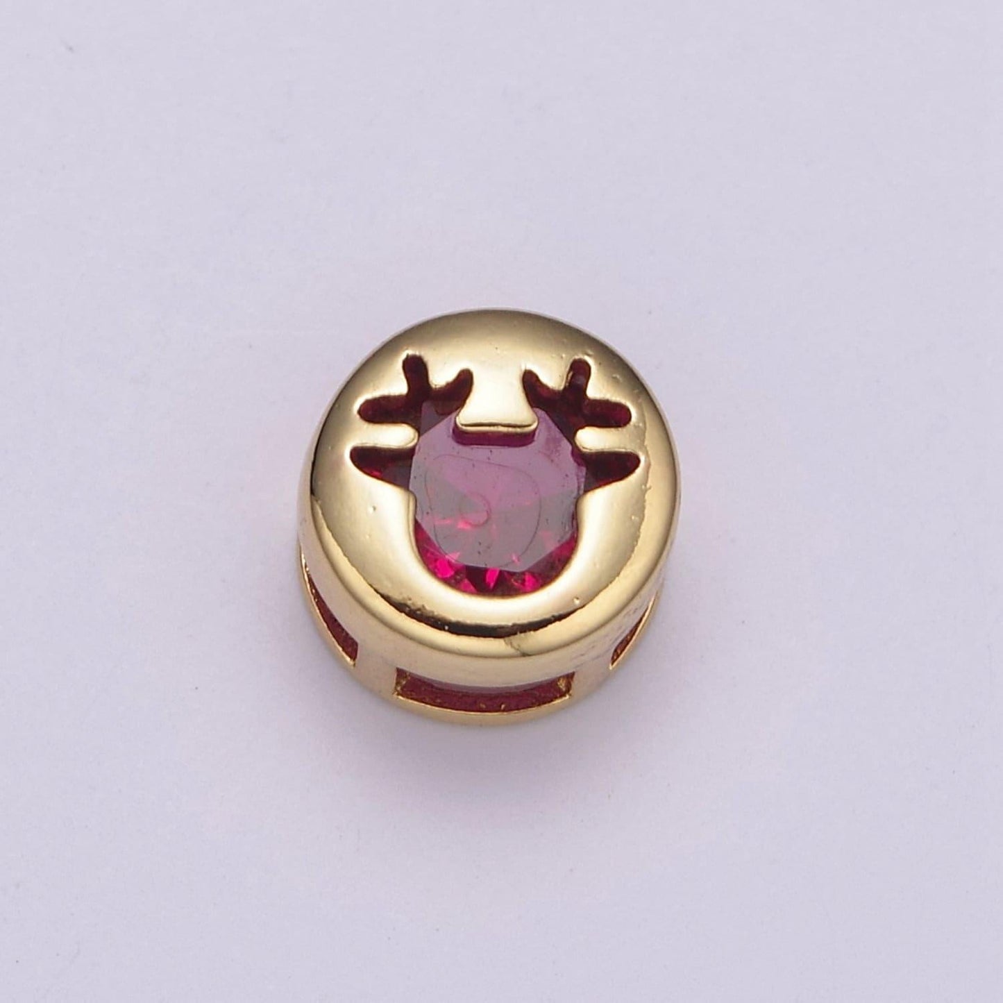 Multi color cz gold holyday season bead, winter, christmas spacer bead bracelet jewelry personalized jewelry supply component b766 - b772