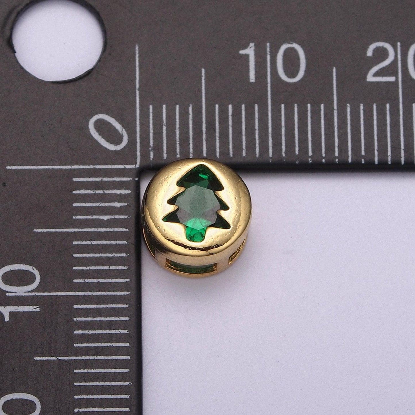 Multi color cz gold holyday season bead, winter, christmas spacer bead bracelet jewelry personalized jewelry supply component b766 - b772