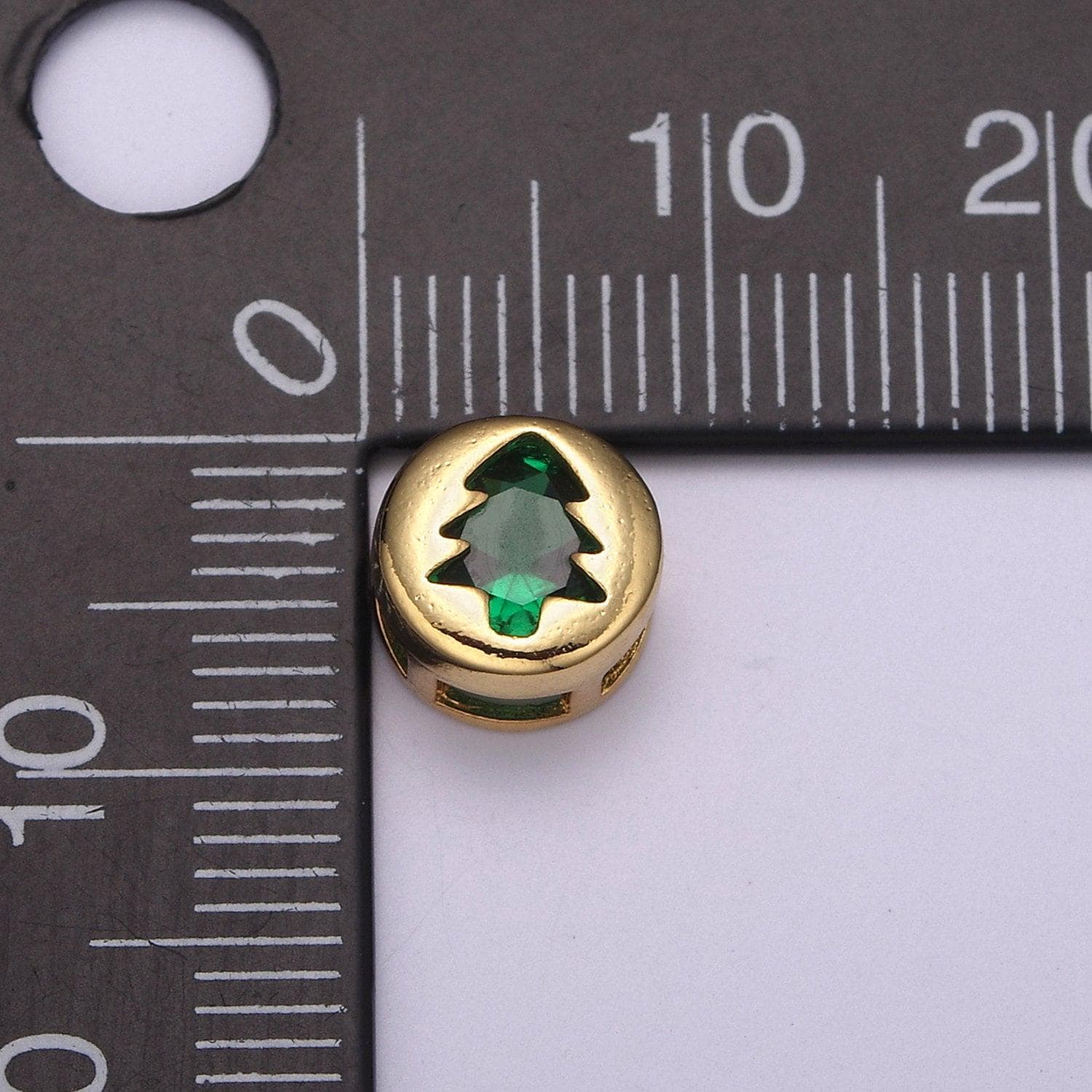 Multi color cz gold holyday season bead, winter, christmas spacer bead bracelet jewelry personalized jewelry supply component b766 - b772