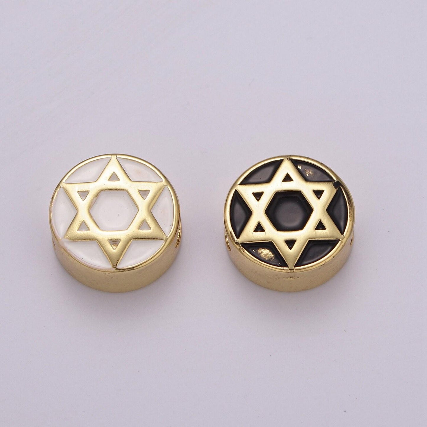 12mm enamel round bead moon star design bead black white gold cute spacer bead bracelet supply cross lotus weed skull yin yang charm