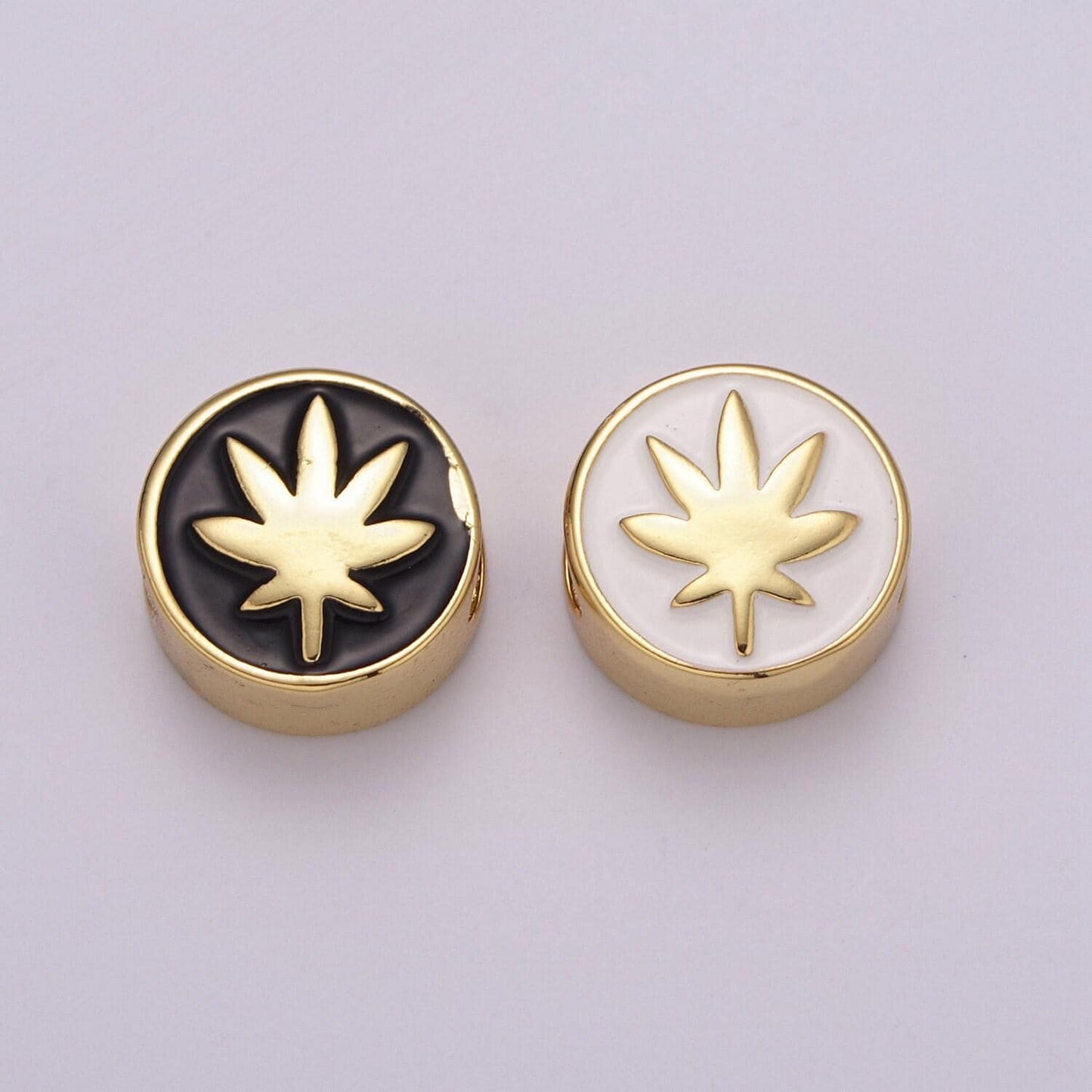 12mm enamel round bead moon star design bead black white gold cute spacer bead bracelet supply cross lotus weed skull yin yang charm
