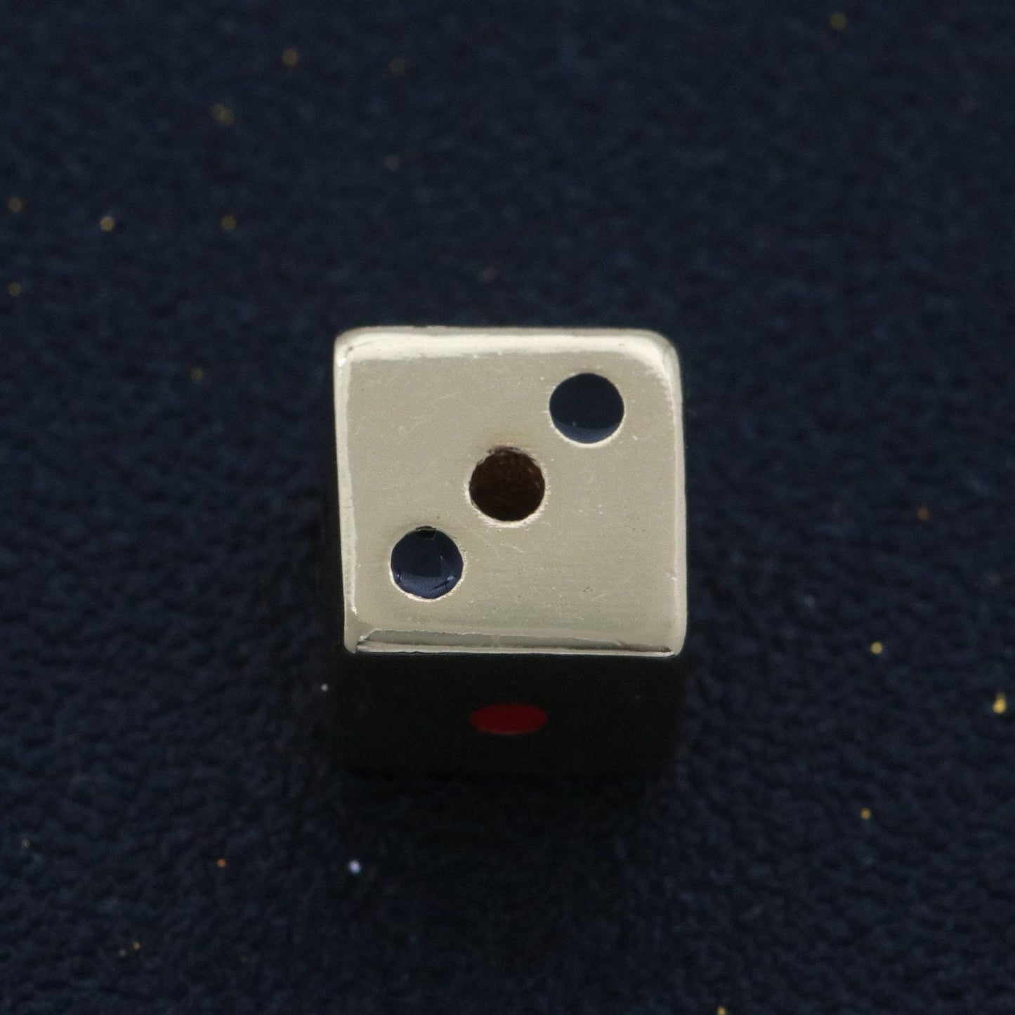 1x gold lucky dice beads spacer beads, for diy jewelry making spacer charms beaded bracelet, bead size 8, 10mm hole 2mm
