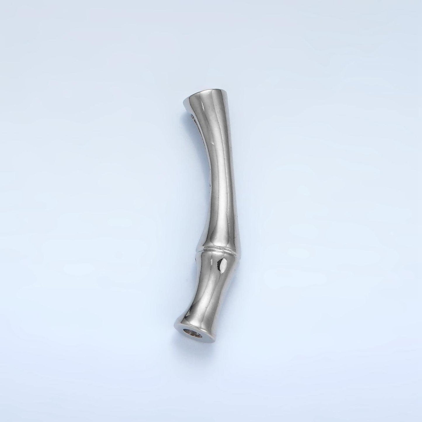 14k gold filled minimalist bamboo bead in gold & silver | b-624