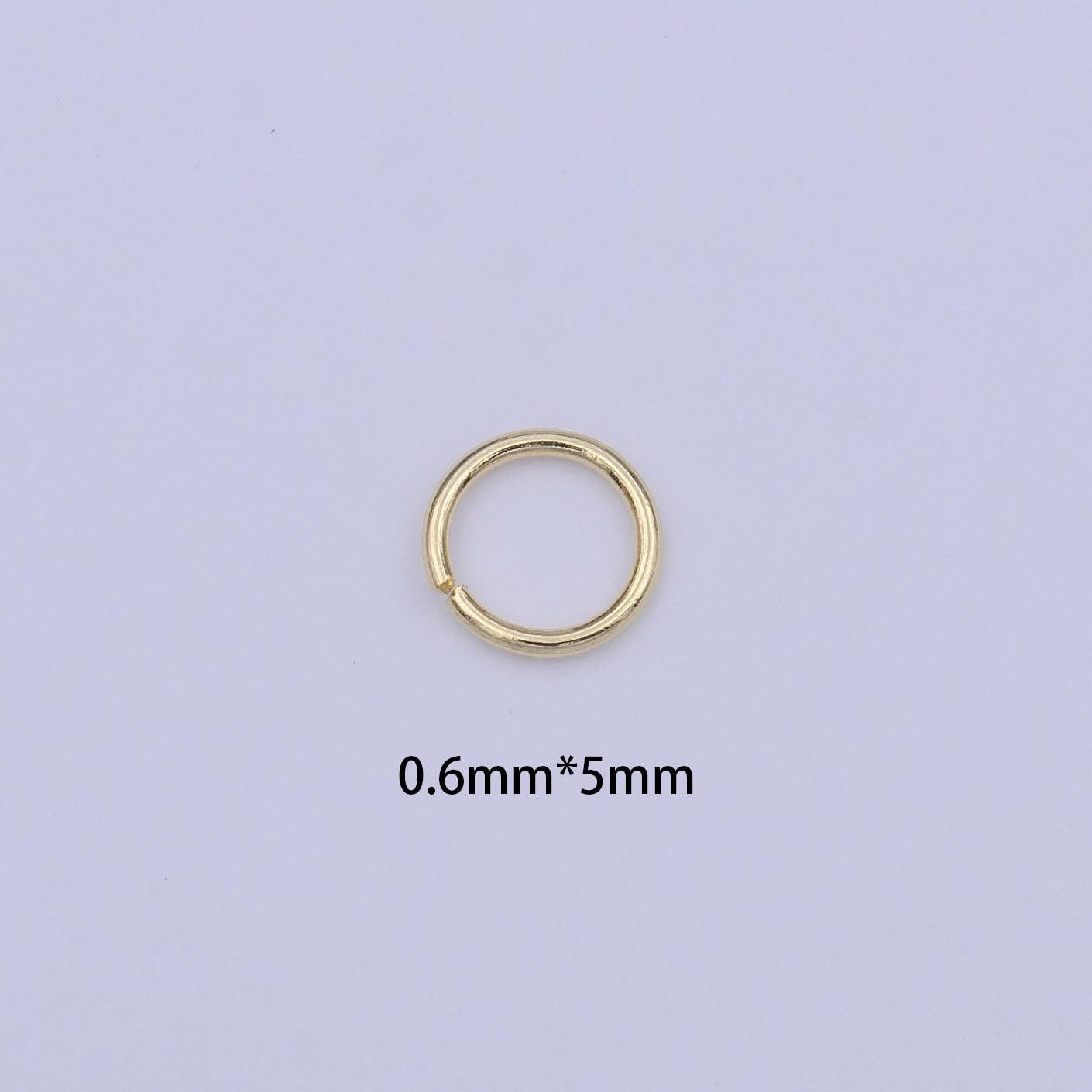 0.6mm x 5mm jump ring basic supplies gold split jump ring 22 gauge jump ring wholesale
