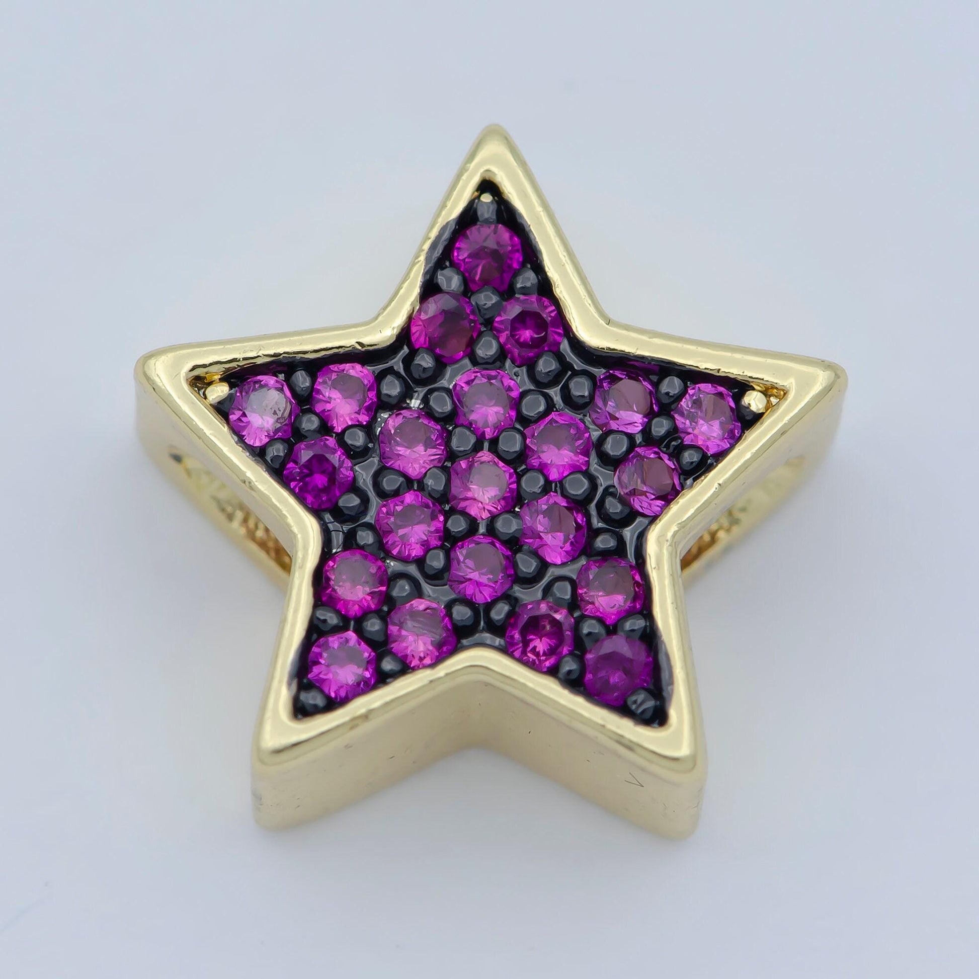 14k gold filled star beads, star spacer beads, gold bracelet charms rose gold silver love jewelry supplies component findings 10mm