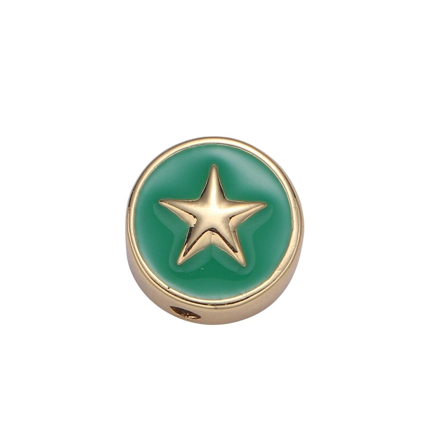 1pc star gold spacer beads for diy jewelry making celestial charms beaded bracelet,bead size 10mm hole 1.2mm-bdgf 440