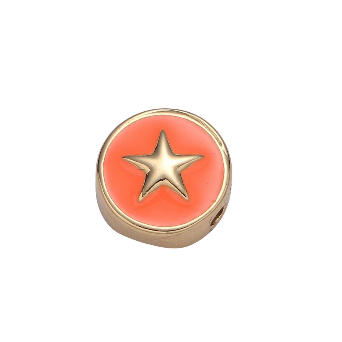 1pc star gold spacer beads for diy jewelry making celestial charms beaded bracelet,bead size 10mm hole 1.2mm-bdgf 440
