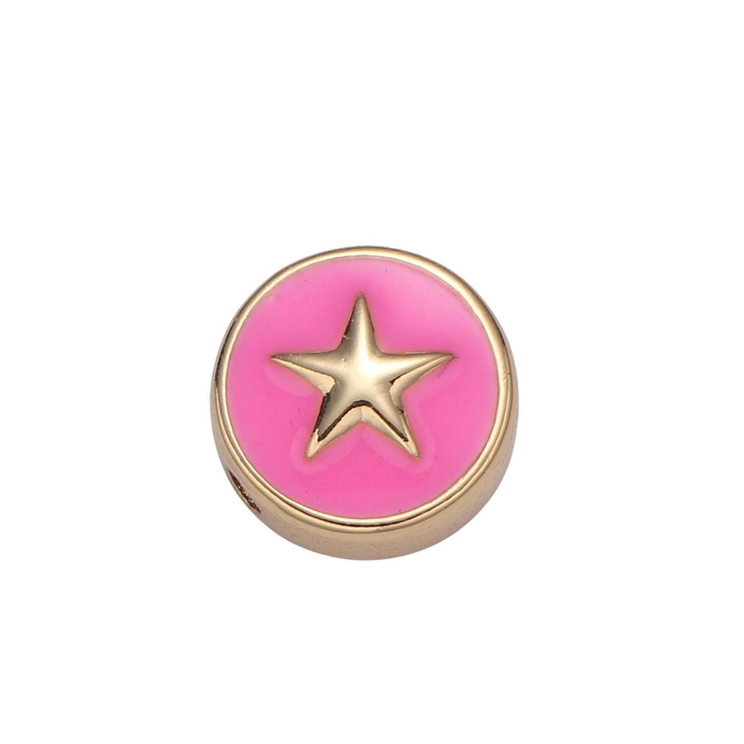 1pc star gold spacer beads for diy jewelry making celestial charms beaded bracelet,bead size 10mm hole 1.2mm-bdgf 440