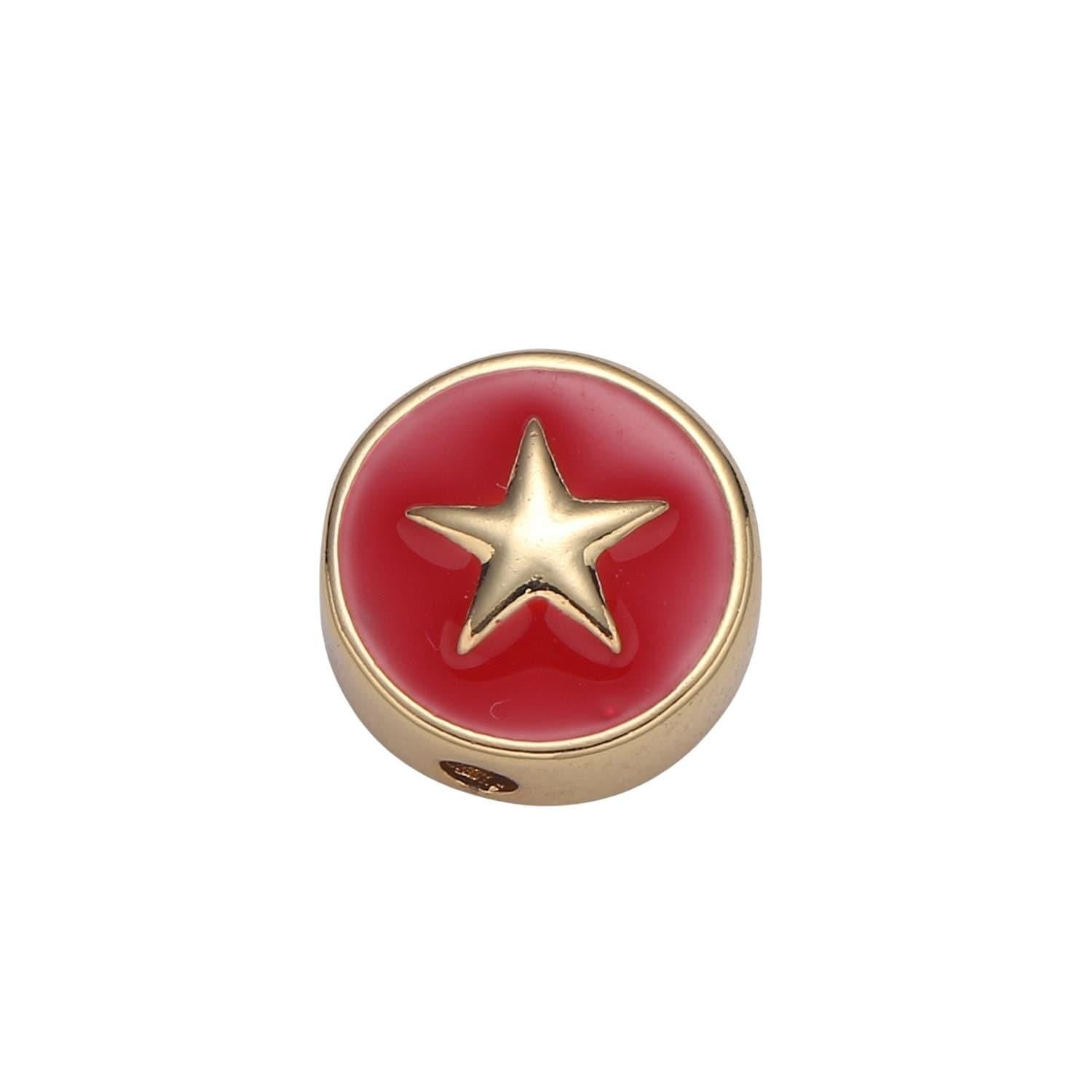 1pc star gold spacer beads for diy jewelry making celestial charms beaded bracelet,bead size 10mm hole 1.2mm-bdgf 440