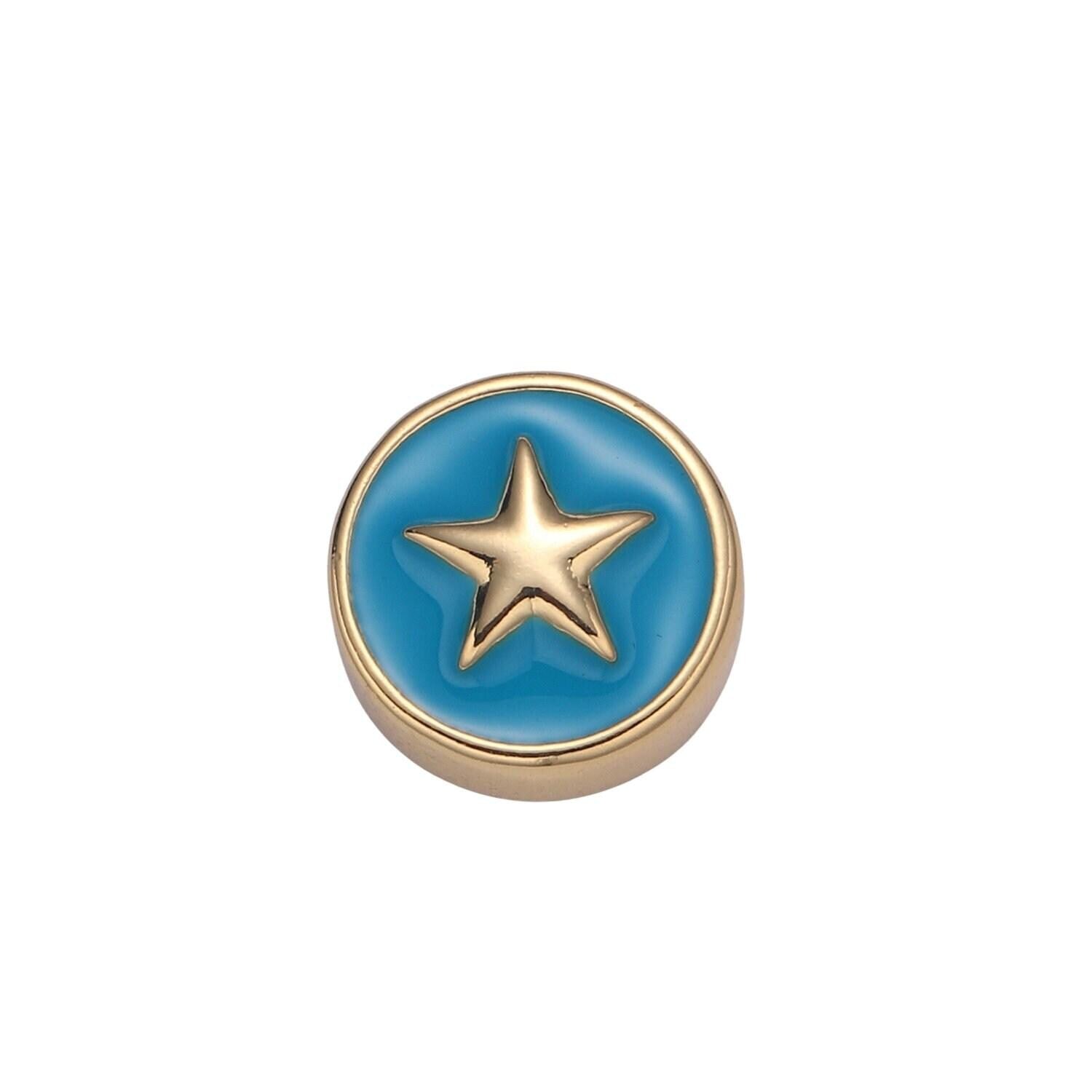 1pc star gold spacer beads for diy jewelry making celestial charms beaded bracelet,bead size 10mm hole 1.2mm-bdgf 440