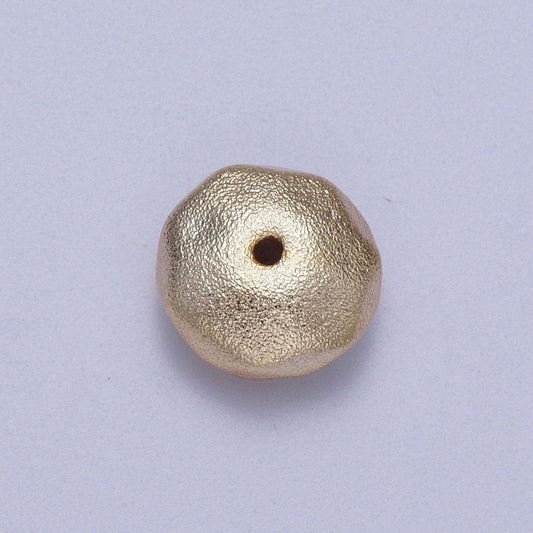 20x 18k gold plated faceted saucer spacer beads, matte gold color 6.2 / 8.2 mm spacers, matte gold beads b-437 b-444 b-450