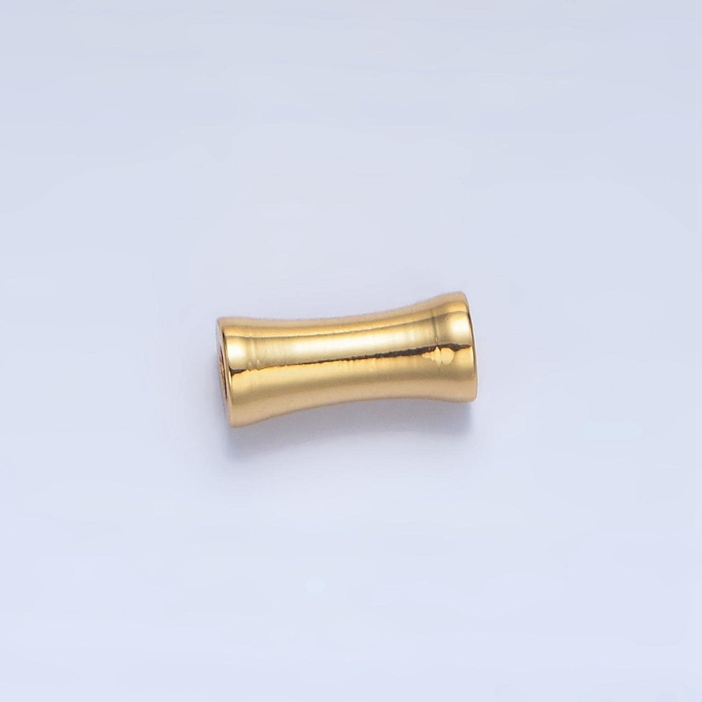 Thin short tube spacer beads gold small hole for bracelet component b256