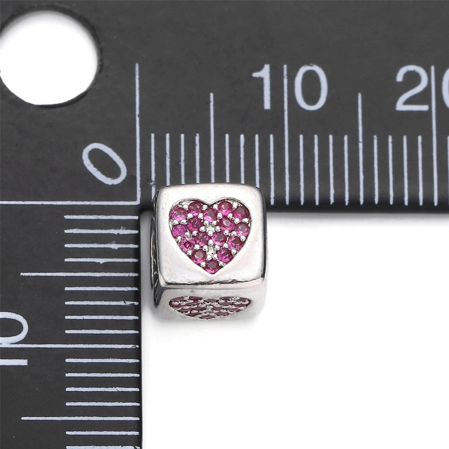 1pc 9x9mm cz white gold beads, hashtag # beads, heart beads, check mark beads, star block charm for making bracelet necklace supply