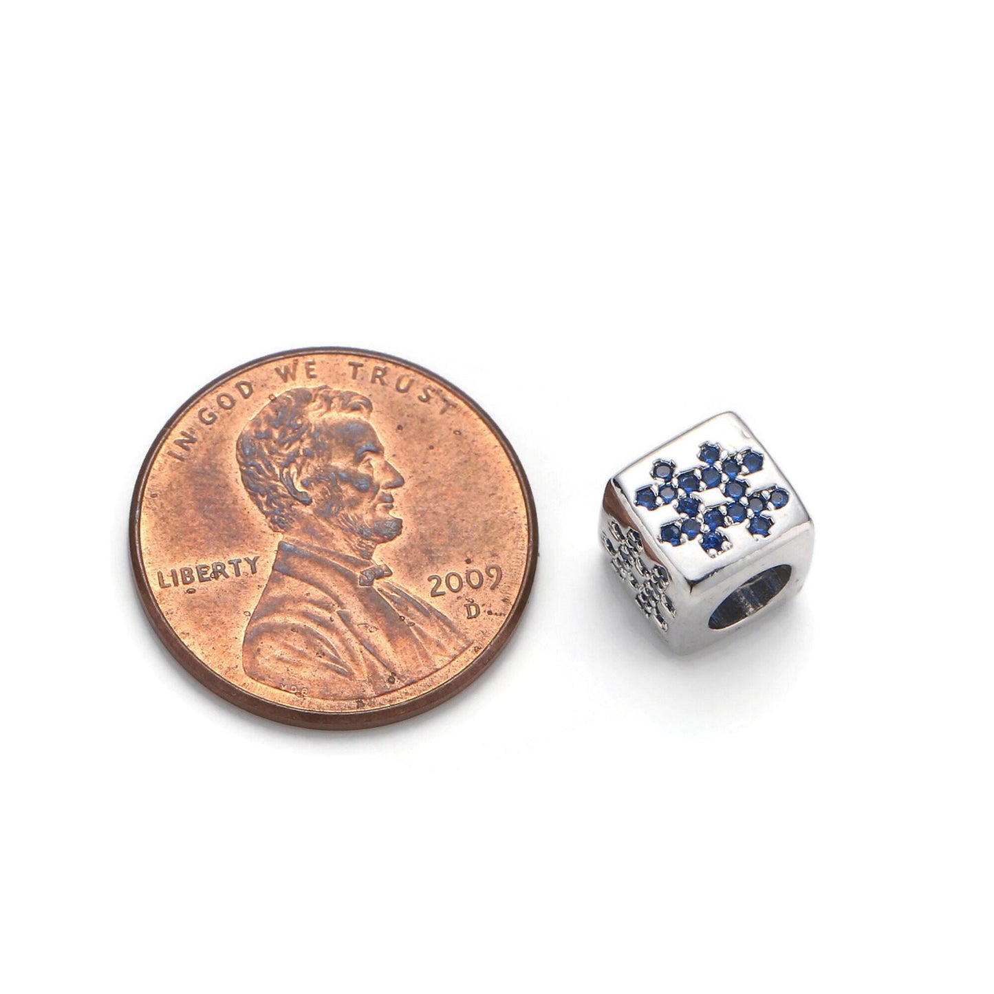 1pc 9x9mm cz white gold beads, hashtag # beads, heart beads, check mark beads, star block charm for making bracelet necklace supply