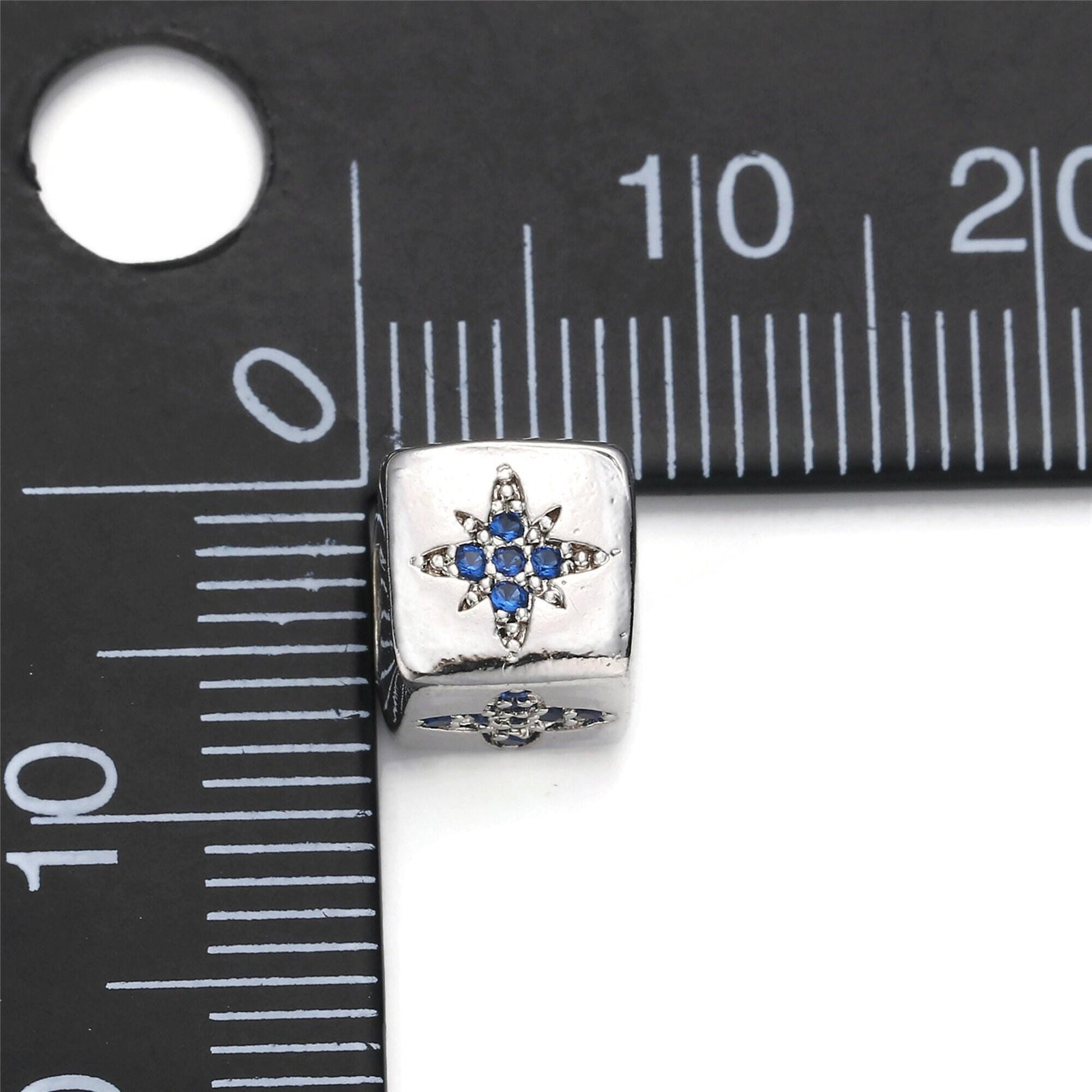 1pc 9x9mm cz white gold beads, hashtag # beads, heart beads, check mark beads, star block charm for making bracelet necklace supply
