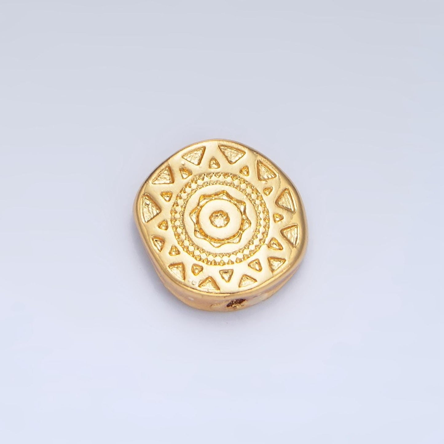Minimal geometric sun design 24k gold filled bead | b-144