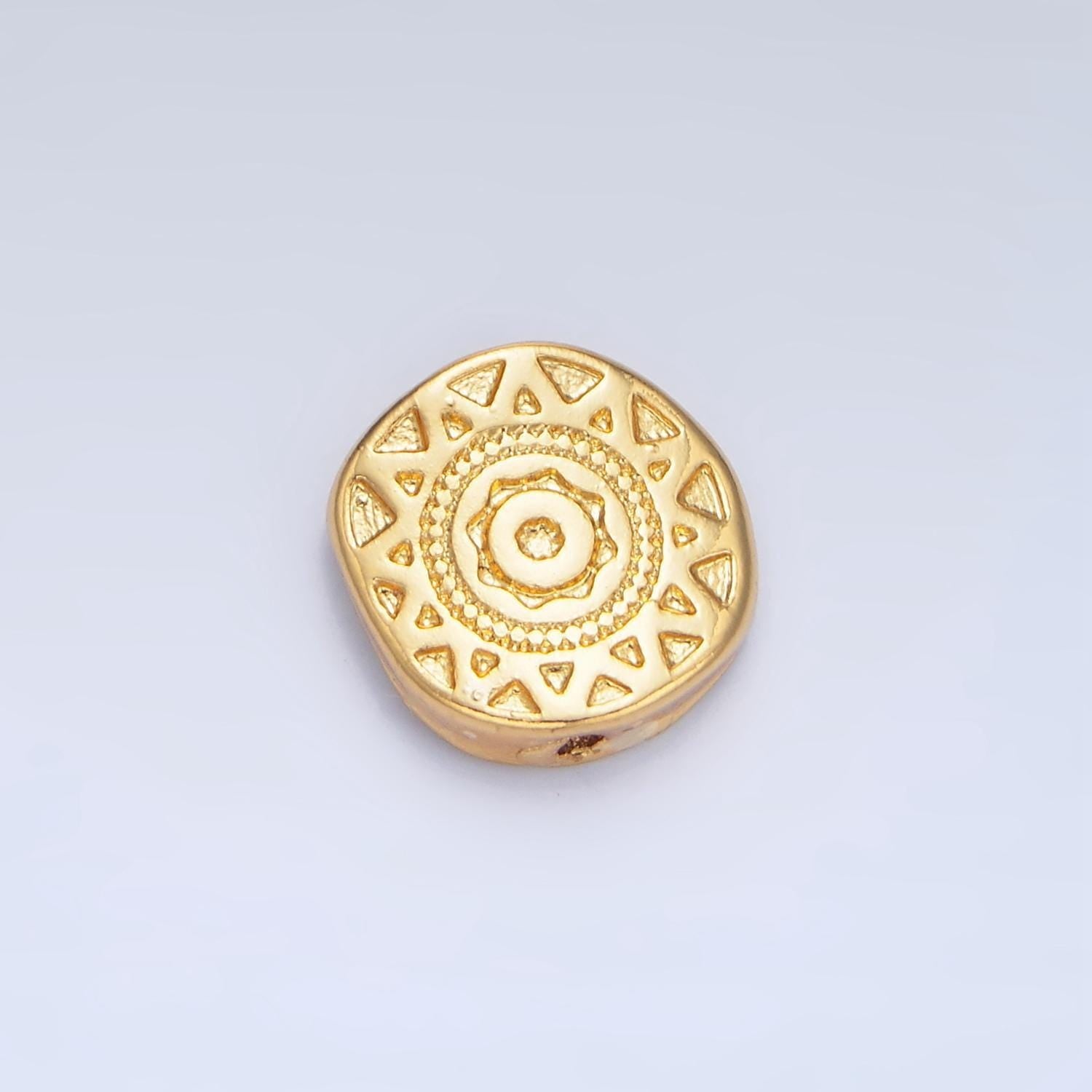 Minimal geometric sun design 24k gold filled bead | b-144