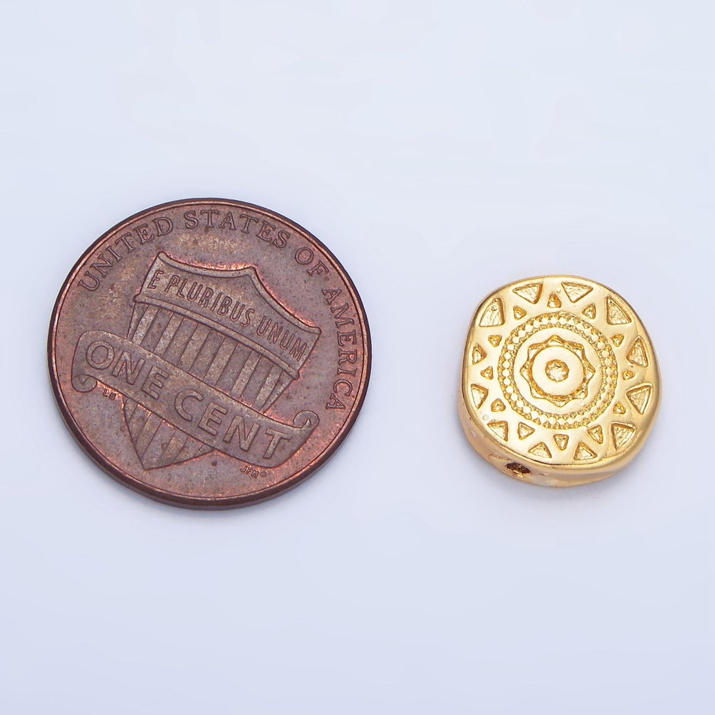 Minimal geometric sun design 24k gold filled bead | b-144