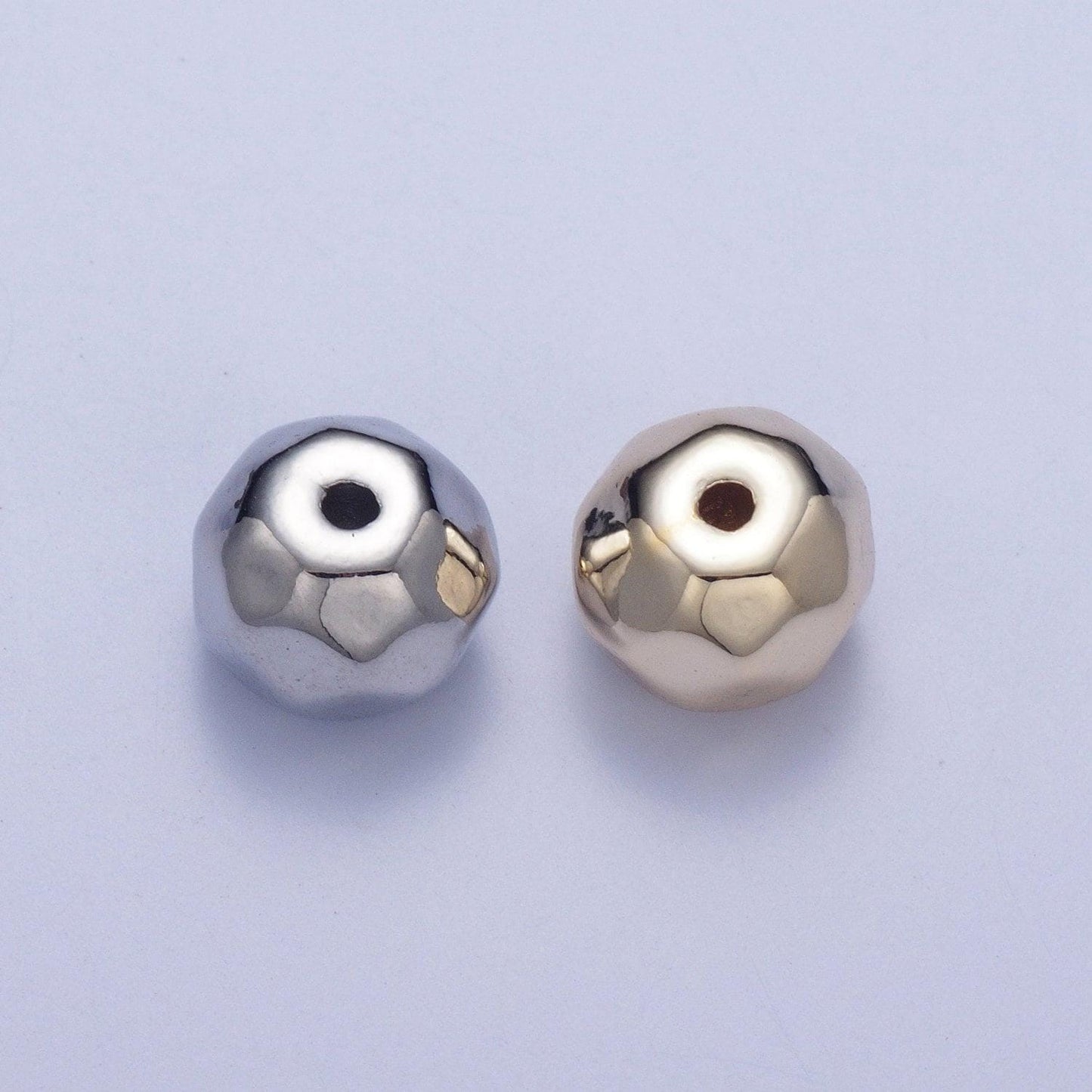 20pcs/bag tiny round apple-shaped bead spacer, 3 sizes gold silver plated dented ball spacer | b-049, b-096,b-128, w-936, w-934, w-935