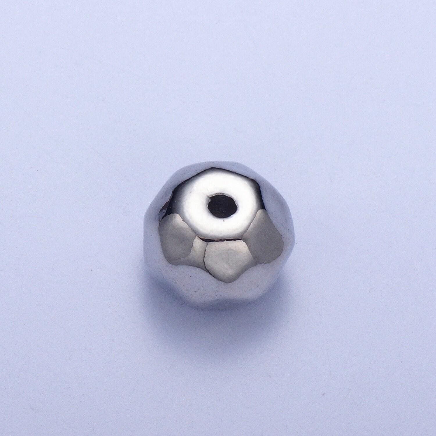 20pcs/bag tiny round apple-shaped bead spacer, 3 sizes gold silver plated dented ball spacer | b-049, b-096,b-128, w-936, w-934, w-935