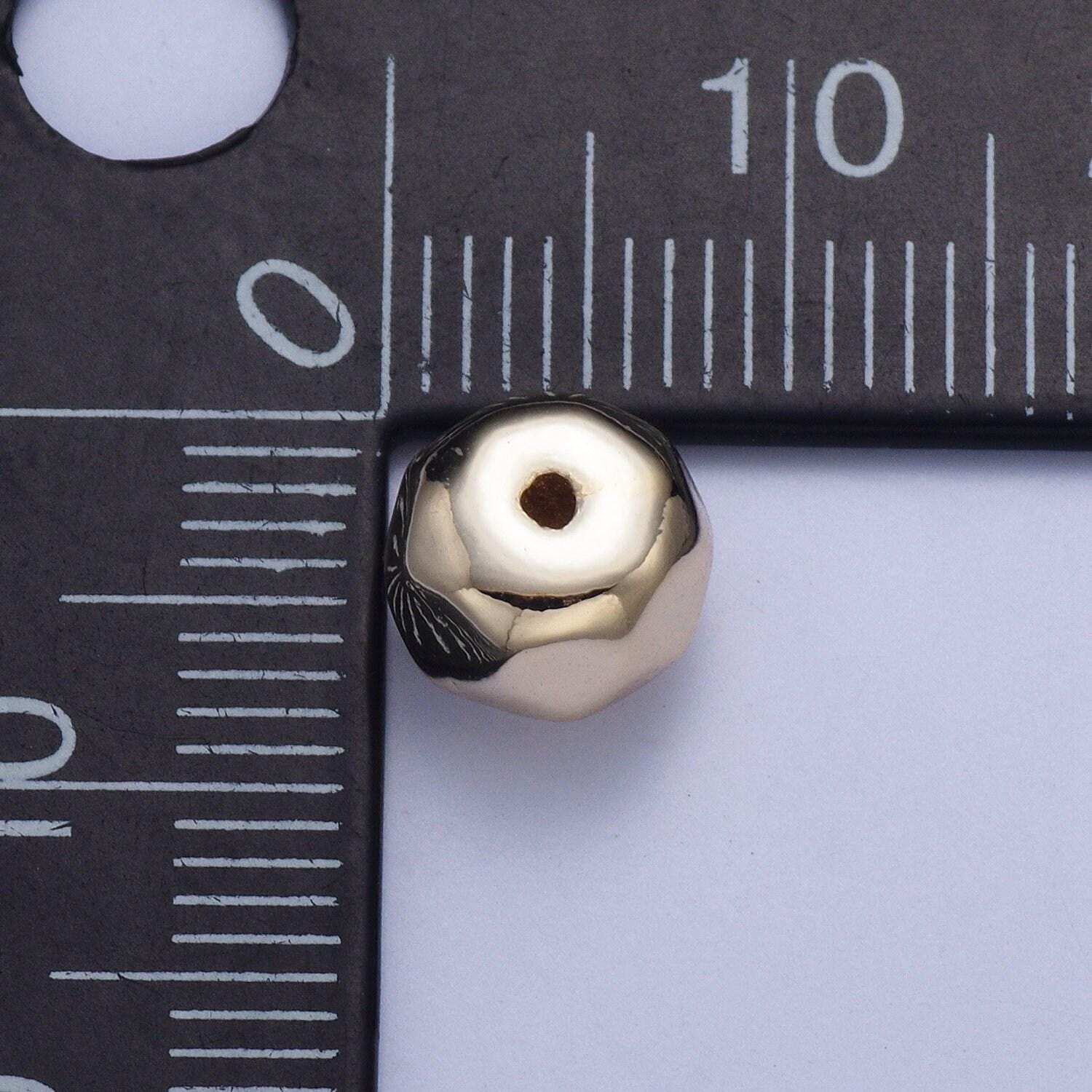 20pcs/bag tiny round apple-shaped bead spacer, 3 sizes gold silver plated dented ball spacer | b-049, b-096,b-128, w-936, w-934, w-935