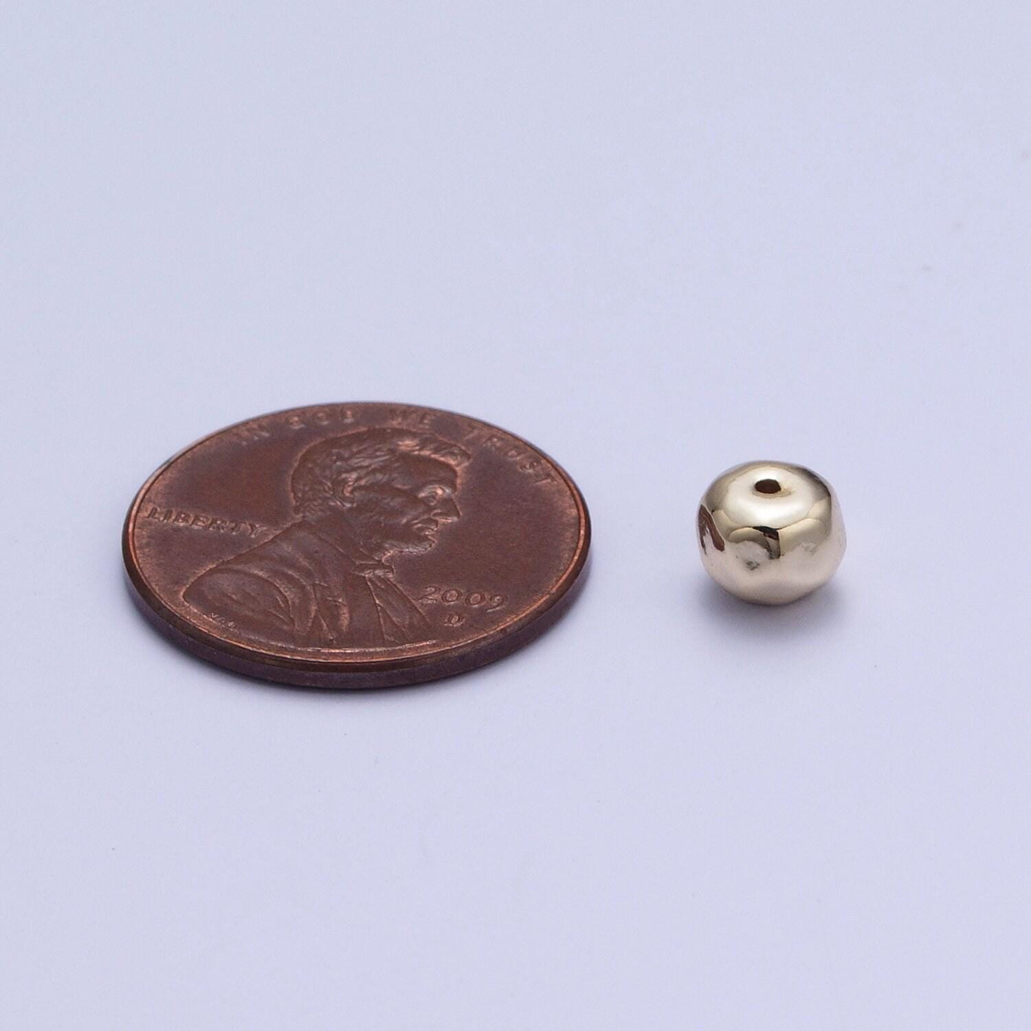 20pcs/bag tiny round apple-shaped bead spacer, 3 sizes gold silver plated dented ball spacer | b-049, b-096,b-128, w-936, w-934, w-935