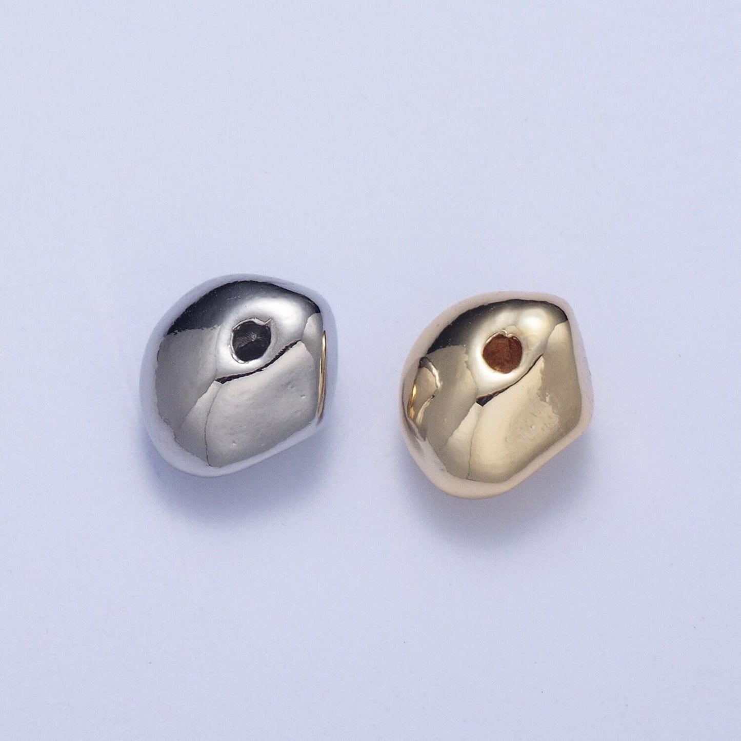 20pcs/bag tiny abstract dented 8.6mm bead spacer, gold silver plated abstract bead spacer for diy jewelry making | b-076, b-086