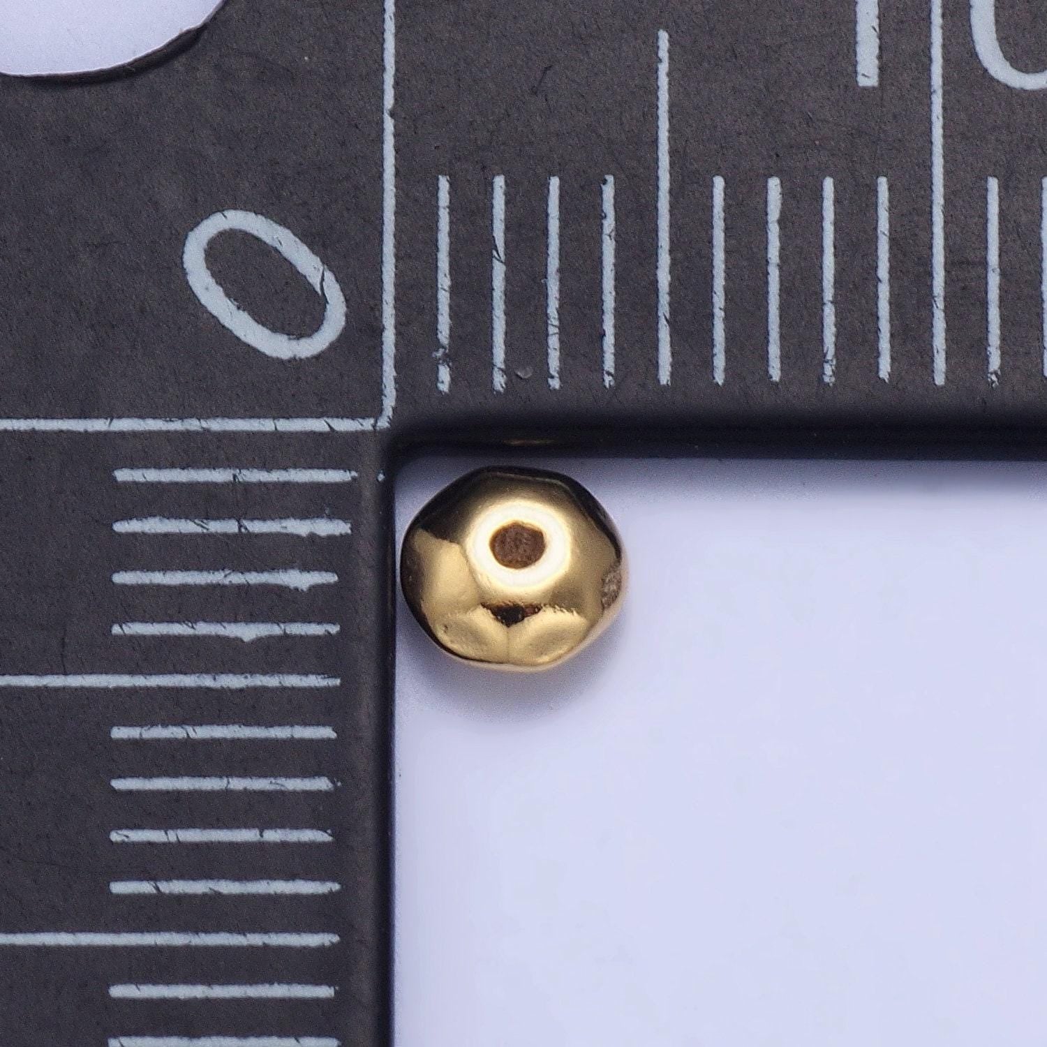 20pcs/bag tiny round textured dented 4.0/8.0mm bead spacer, gold silver plated flat round bead spacer for diy jewelry | b-093, w-930, w-931