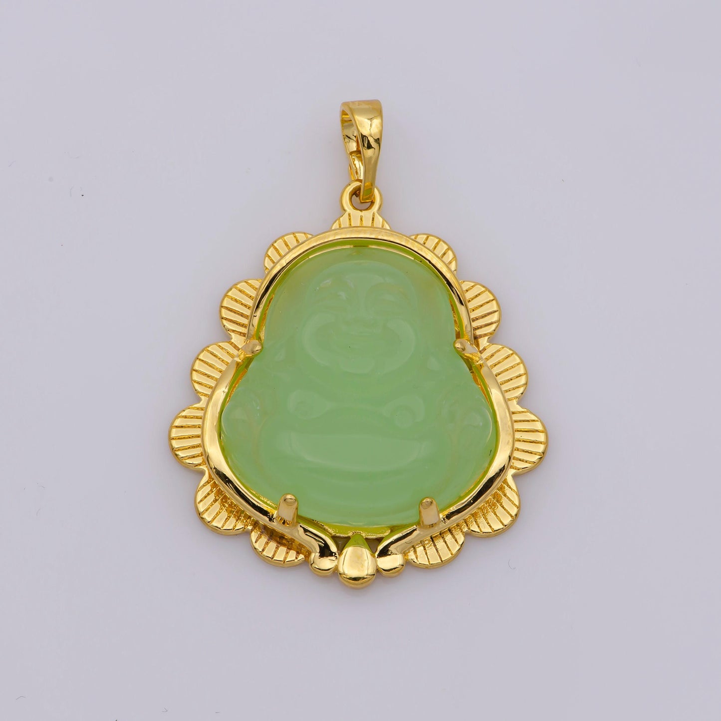 Gold jade buddha pendant gold buddha jade buddha charm jade buddha necklace pendant for statement necklace religious jewelry