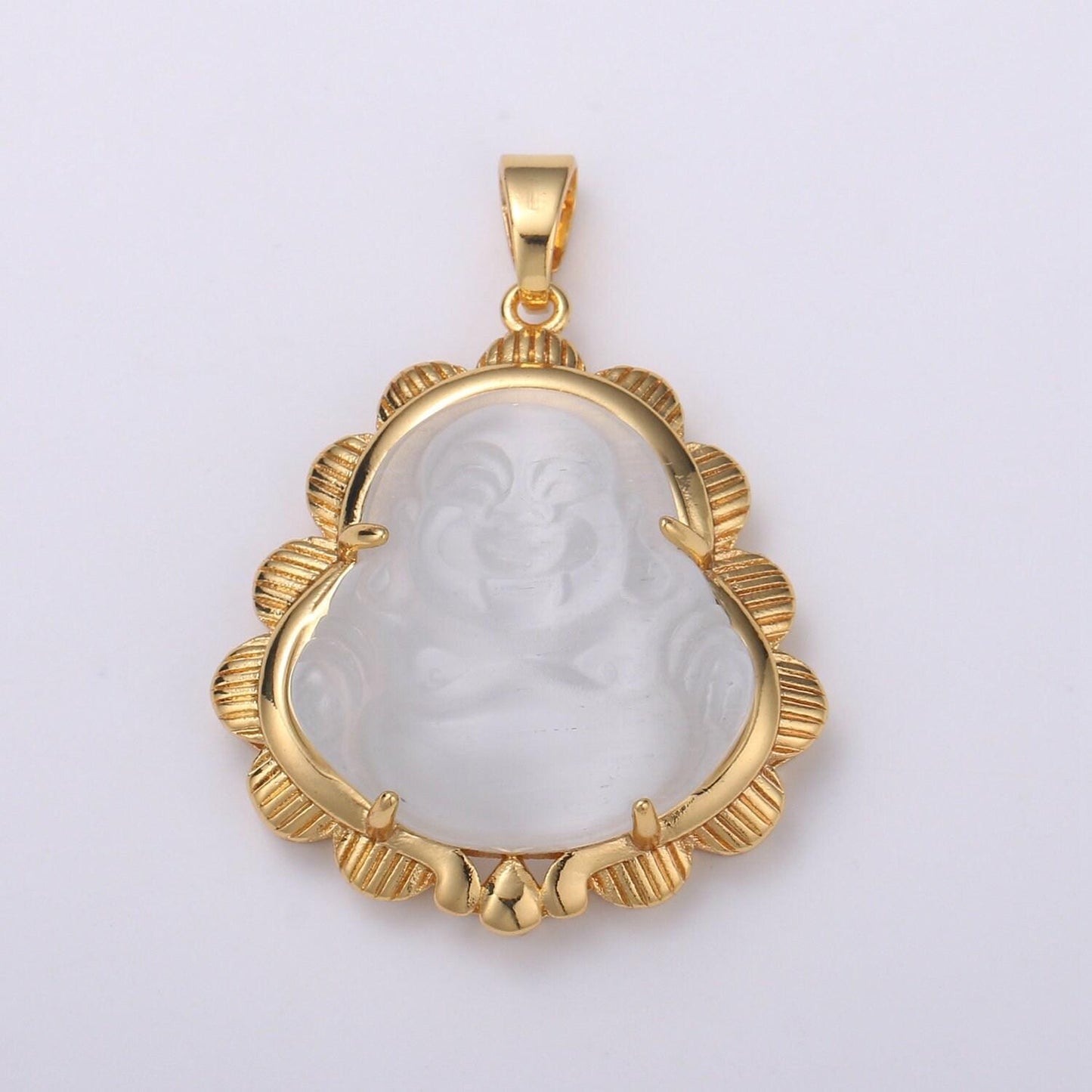 Gold jade buddha pendant gold buddha jade buddha charm jade buddha necklace pendant for statement necklace religious jewelry