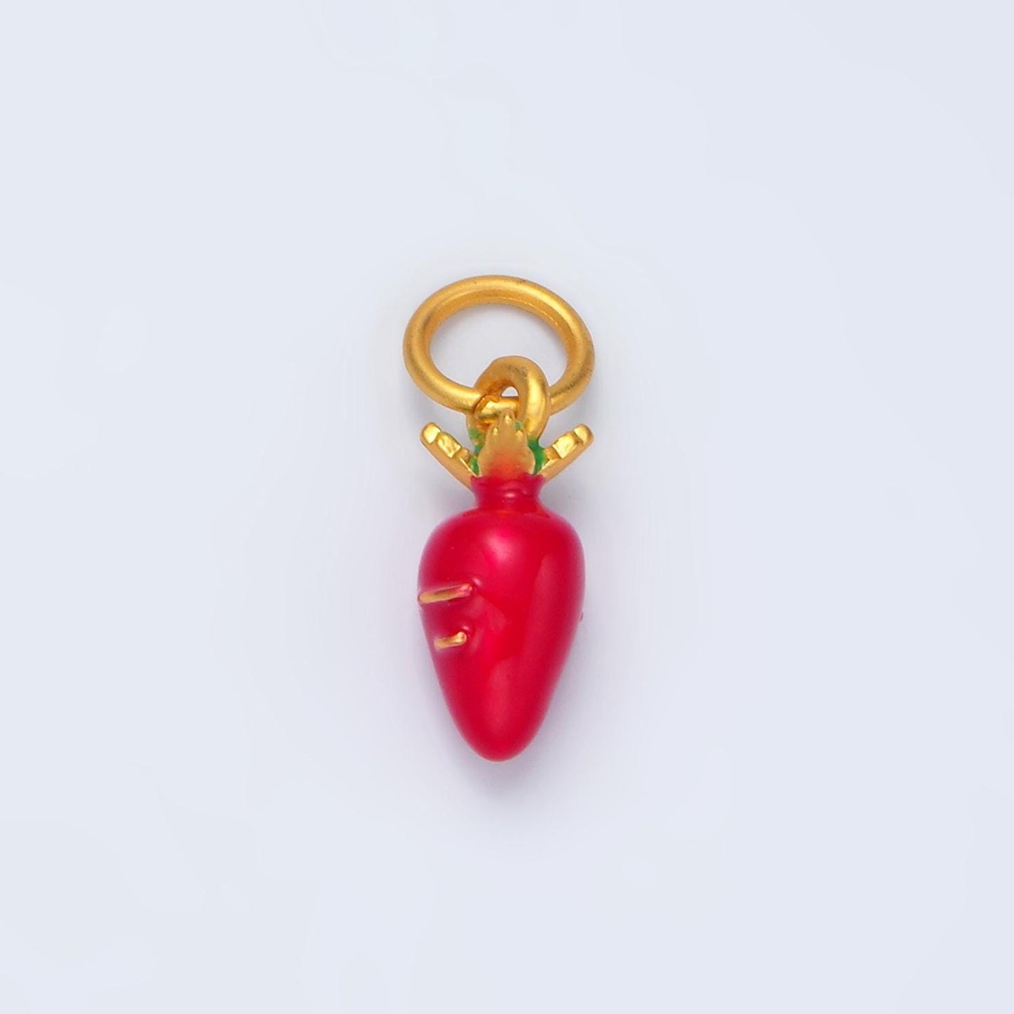24k gold filled long red beets vegie charm | ag-919