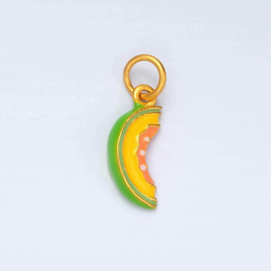 24k gold filled mini 18mm cantaloupe charm fruit melon charm | ag-915