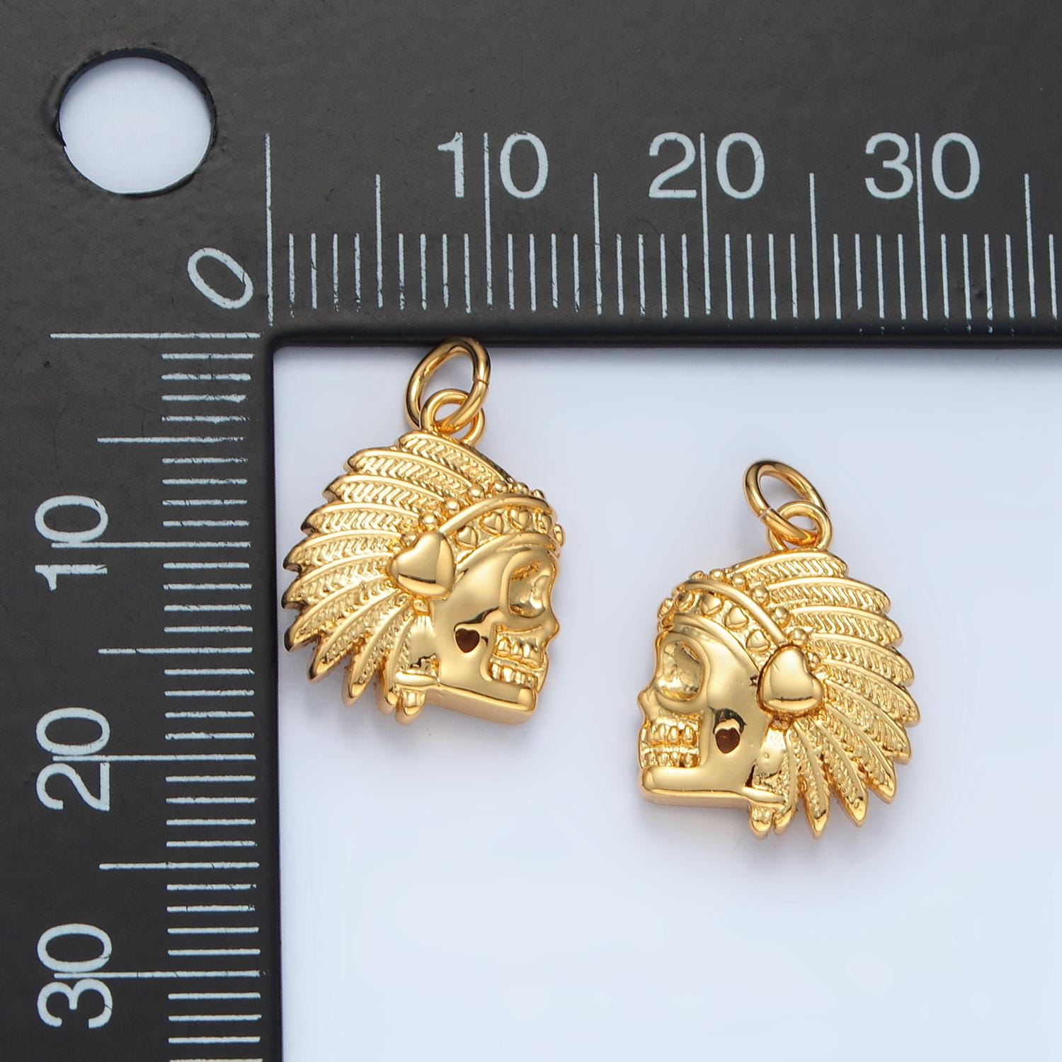Native american indian head charm skull indian chef pendant for bracelet necklace earring ag882