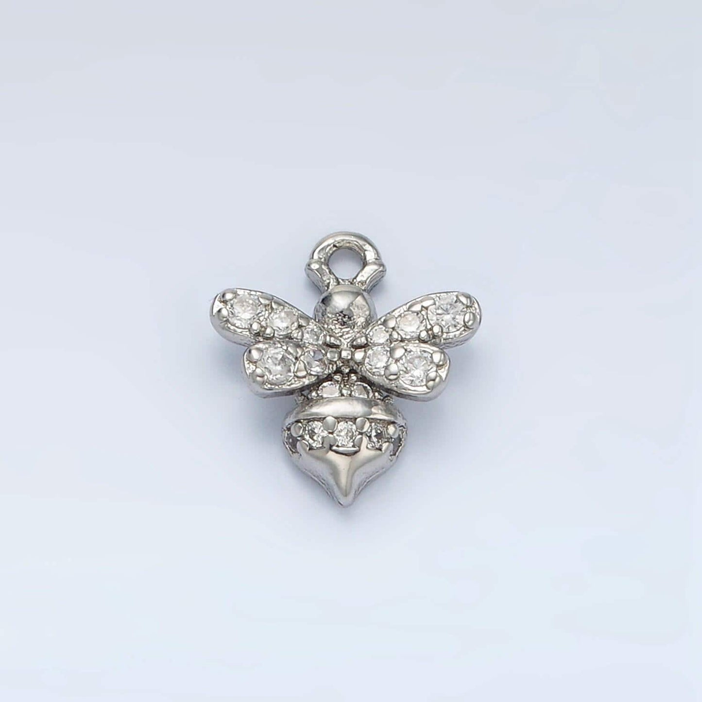 Gold bee charm- fly charm pendant circle charm mini queenbee charm for necklace bracelet earring animal insect ag869
