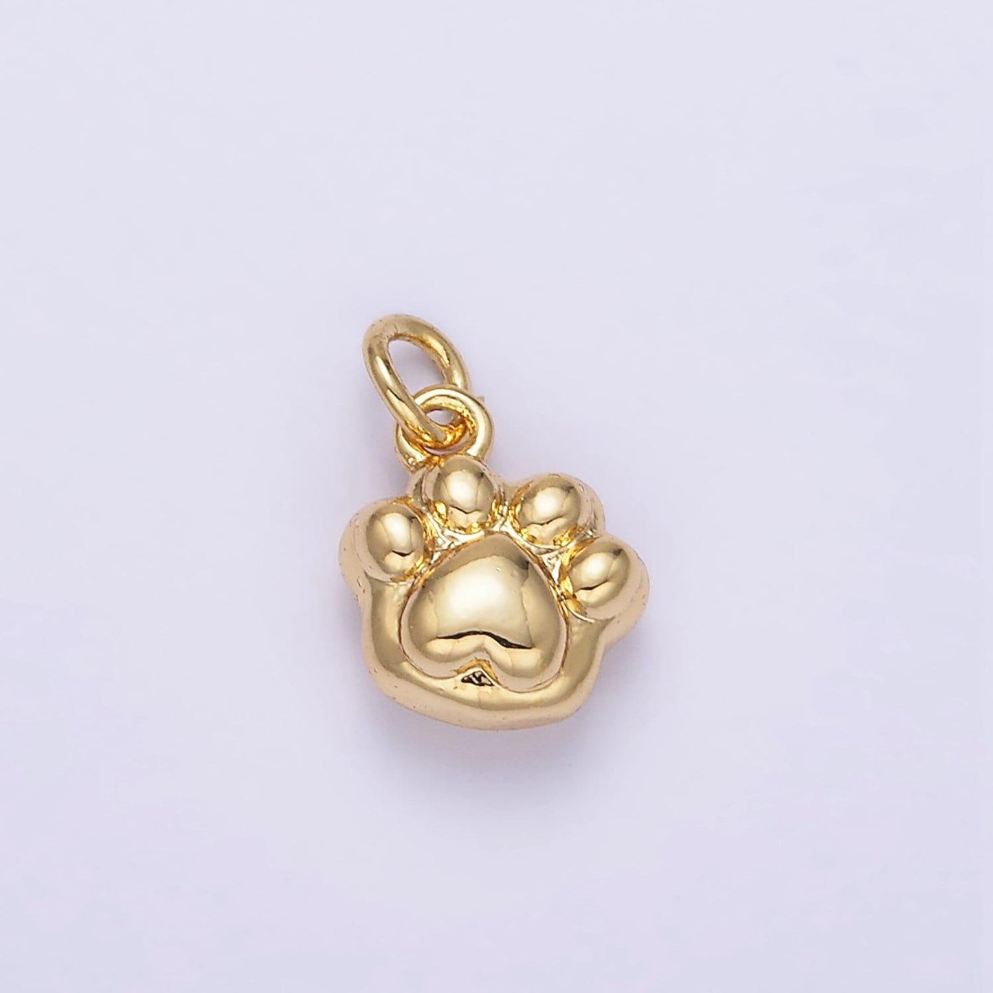 24k gold filled mini dog paw charm mini puppy animal charm bracelet | ag-847
