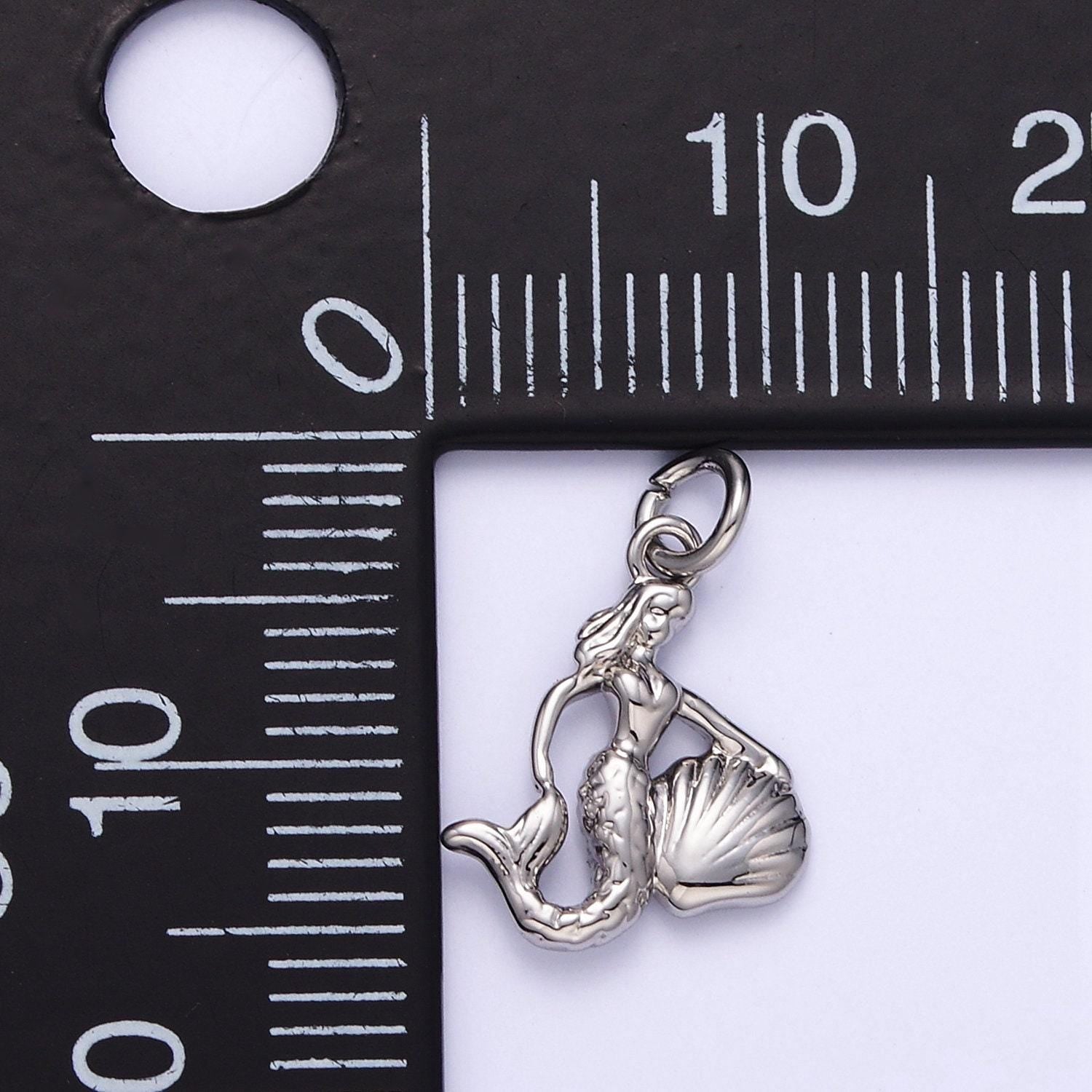 14k gold filled mini mermaid clam sea shell add-on charm | ag230 / ag839