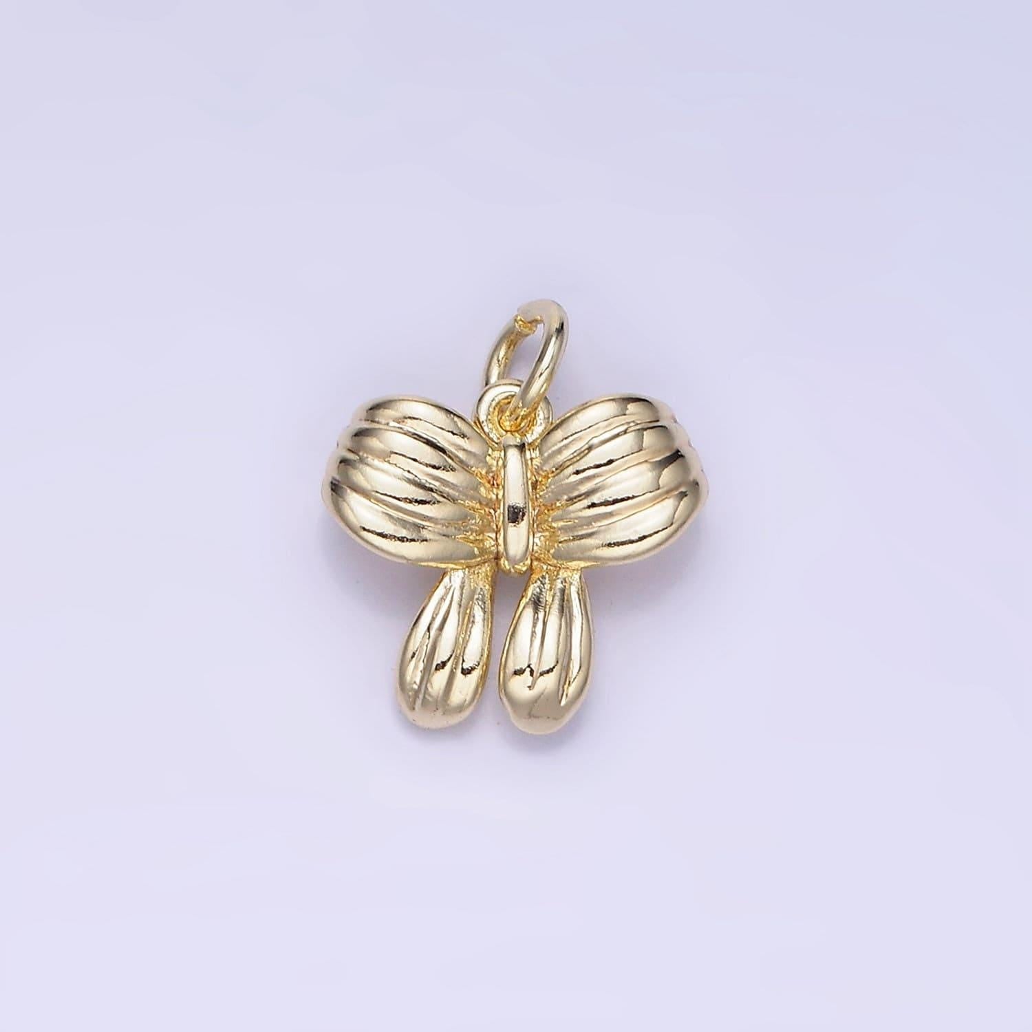 14k gold filled ribbon butterfly 12mm | ag-668