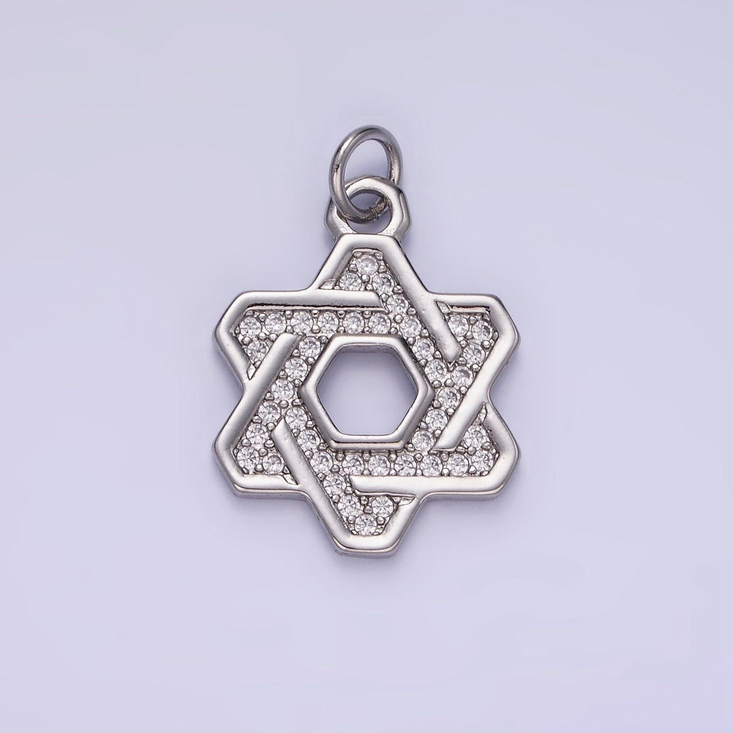 Dainty star of david 14k gold filled lightweight religious charm pendant jewish celestial jewelry micro pave cubic zirconia charm ag648