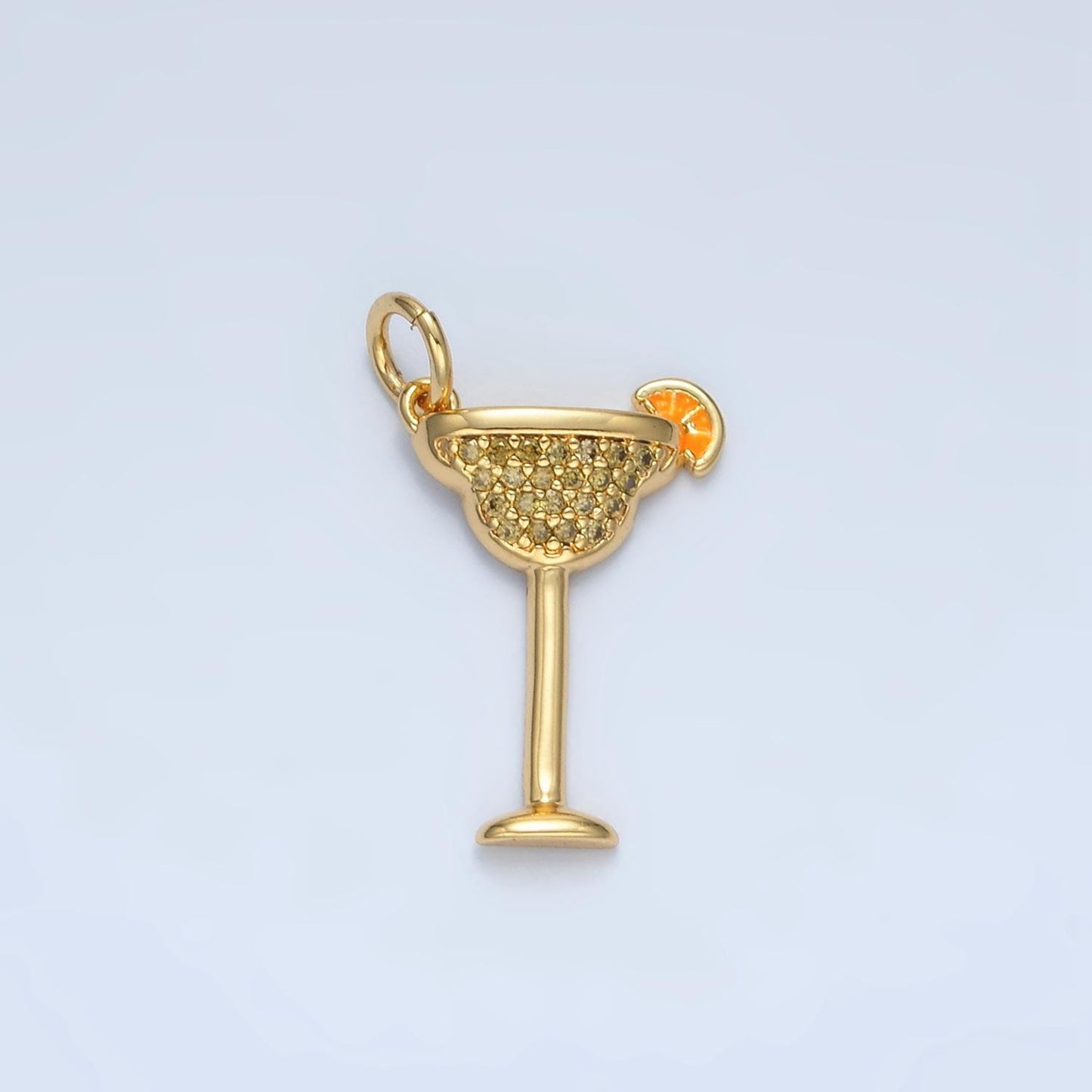 Dainty gold cosmopolitan margarita charm cz cubic gold drink glass party micro pave pendant silver cocktail pendant drink charm gold filled