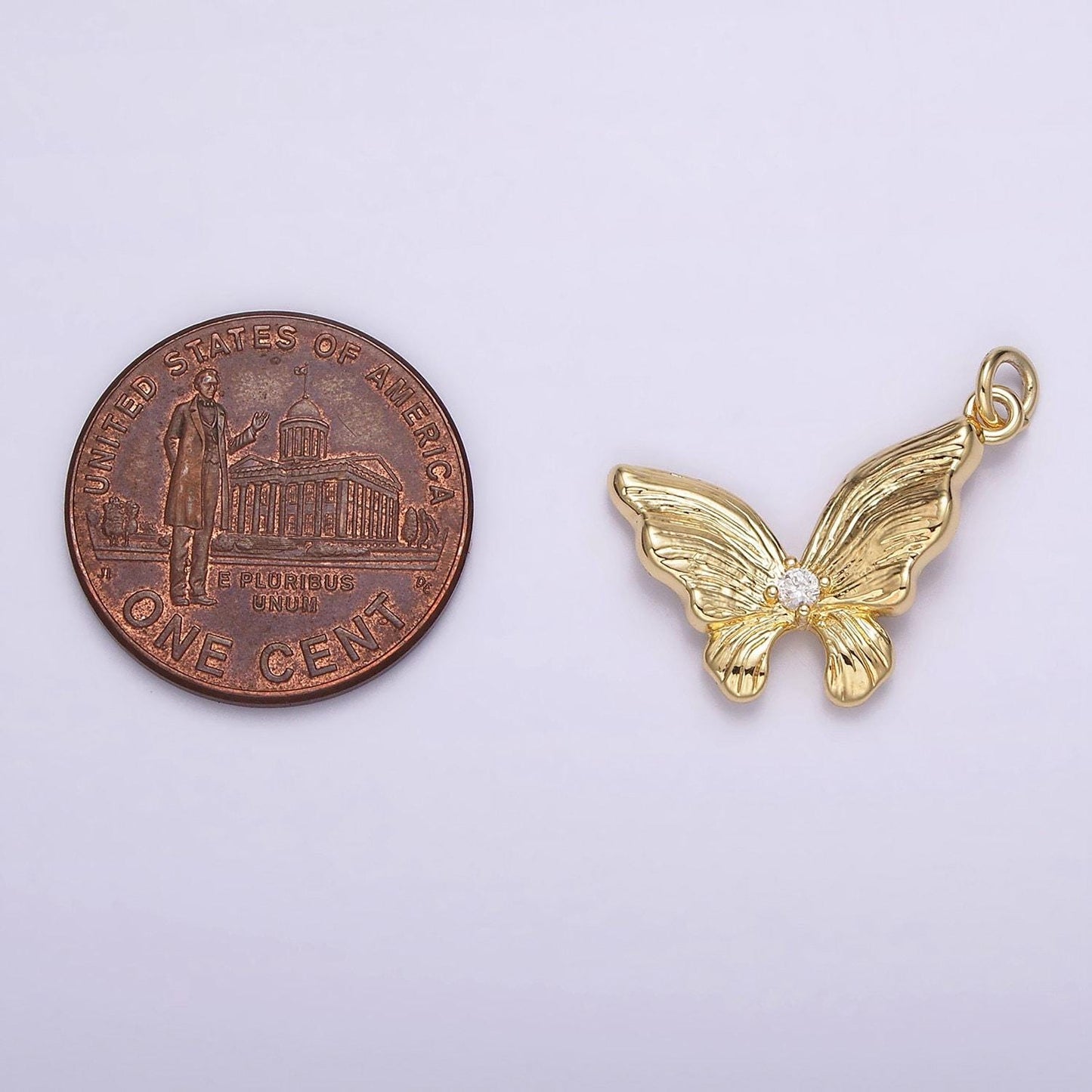 Mini gold filled butterfly charm micro pave mariposa charm cz cubic zirconia butterfly pendant bracelet necklace supply ag597