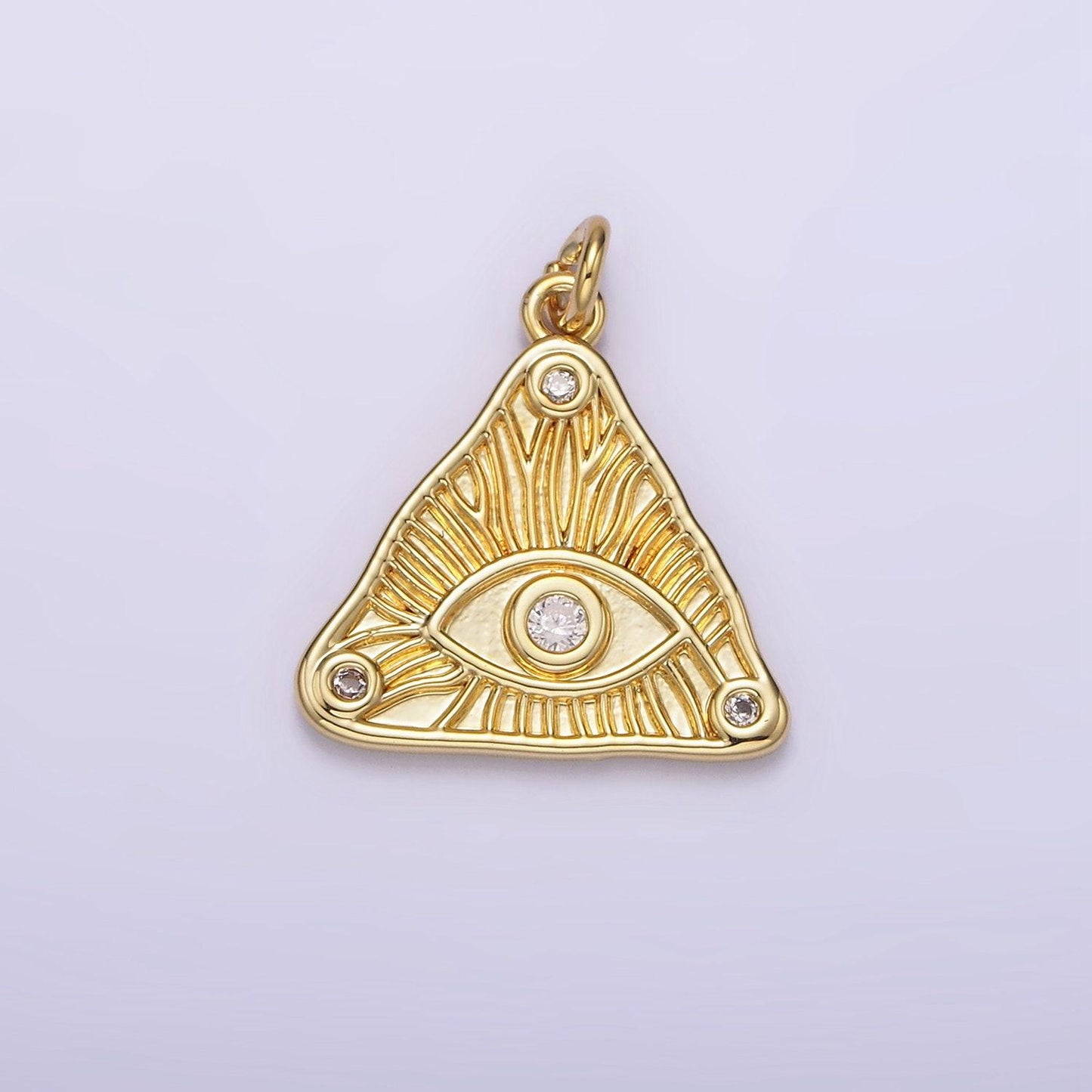 Dainty gold all-seeing-eye of providence illuminati charm pendant evil eye charm for necklace bracelet earring supply ag301
