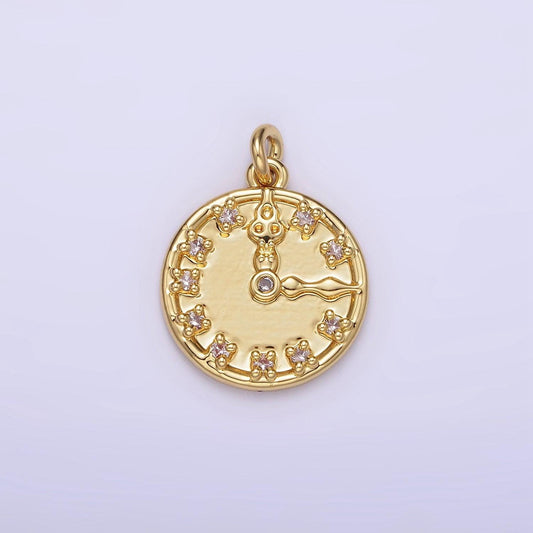 Mini gold watch charm add on charm for bracelet necklace timekeeping for diy jewelry making supply ag-264