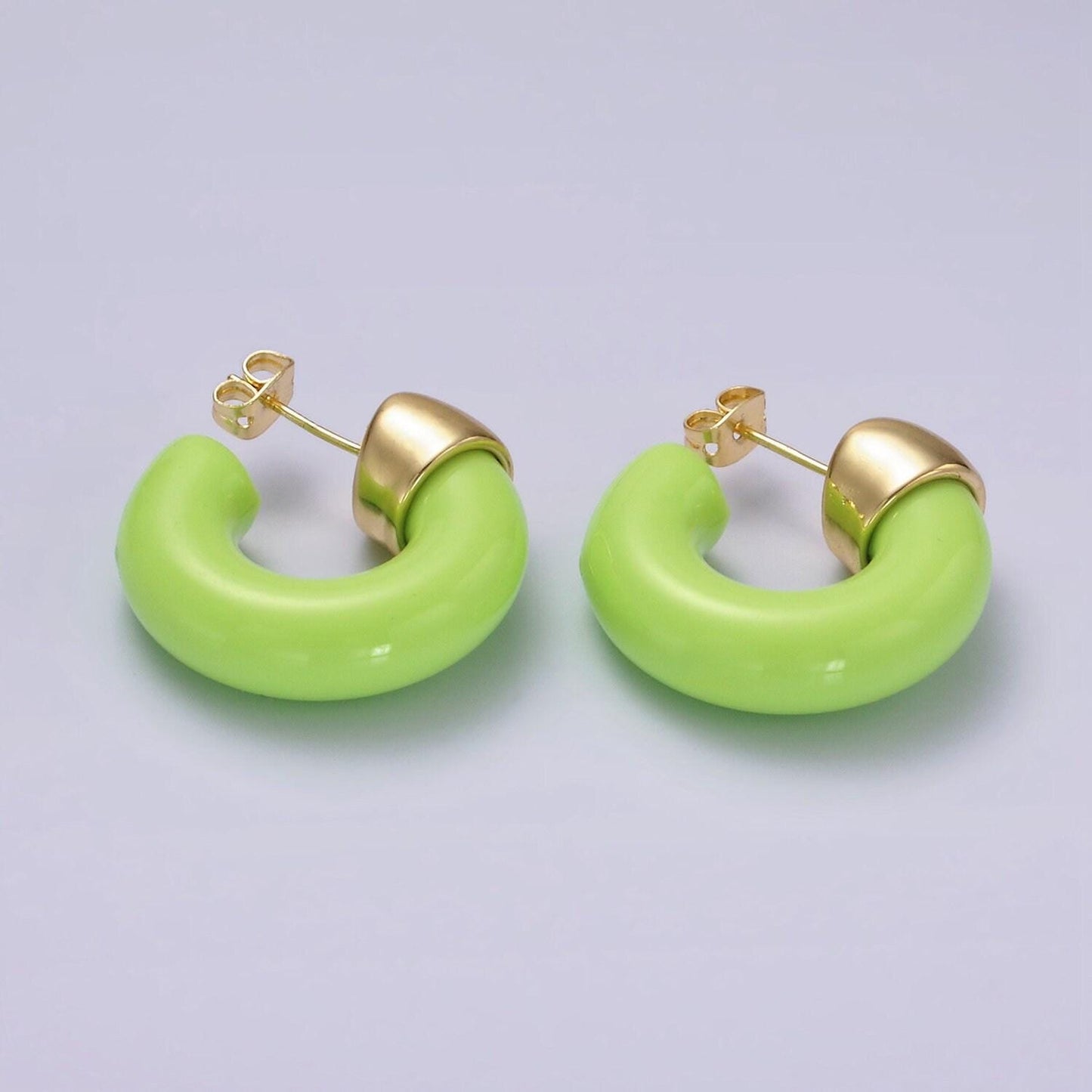 Neon acrylic hoop earrings large hoop earrings purple white pink green orange colorful hoops