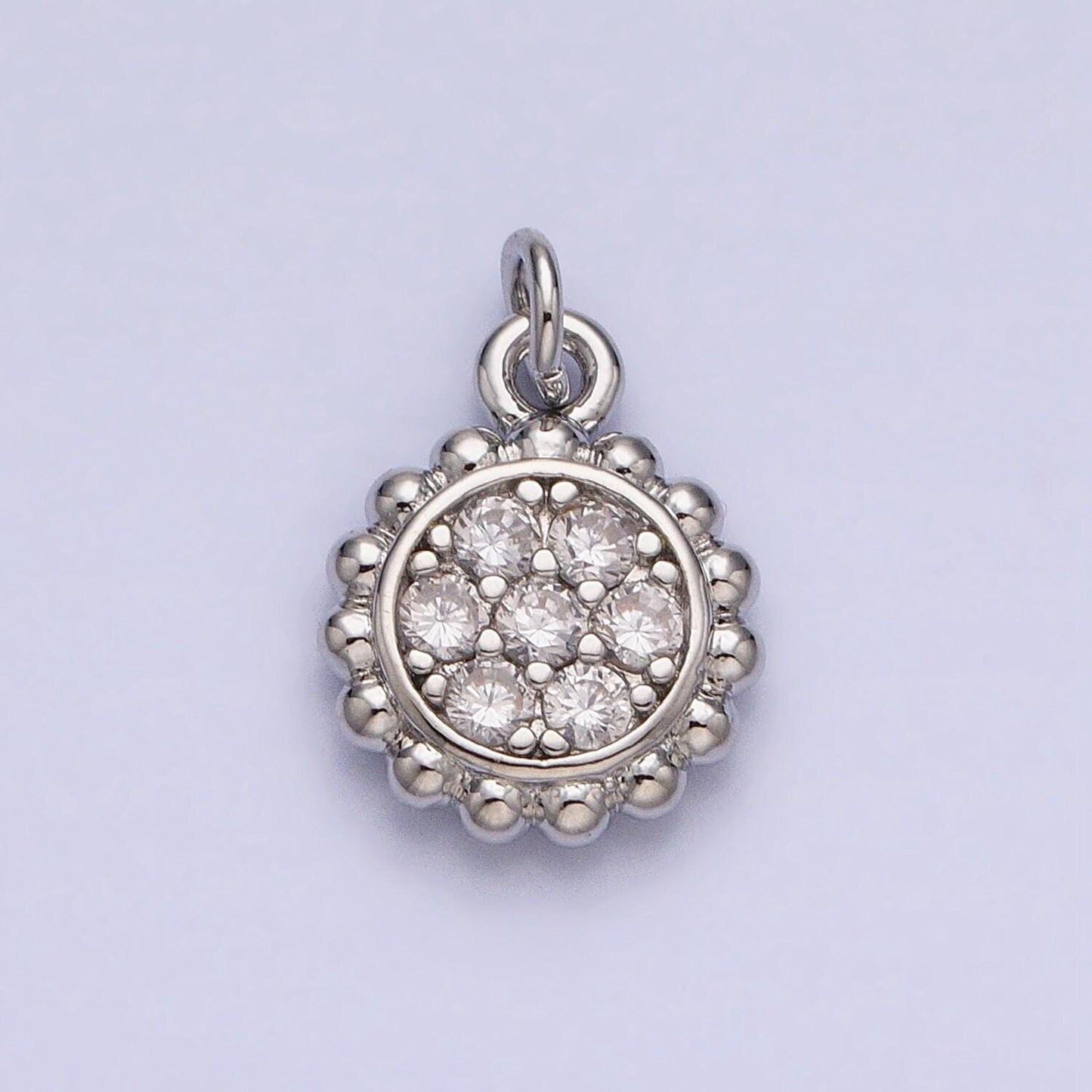 Mini sun pendant, celestial cubic charm, jewelry supply beaded charm 18k gold filled finding for necklace bracelet supply ac605