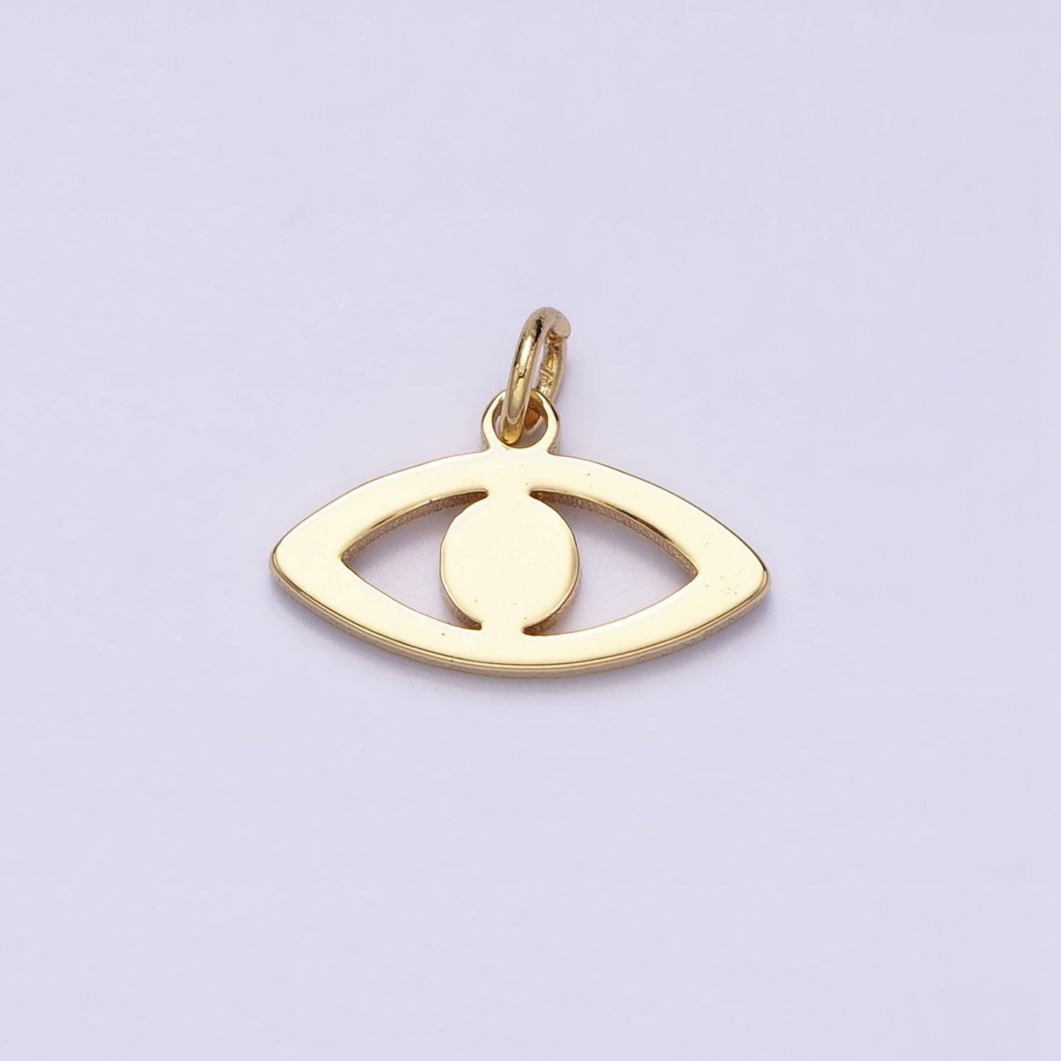 Mini gold plated evil eye charm silver evil eye findings minimalist evil eye charm for necklace bracelet earring ac564