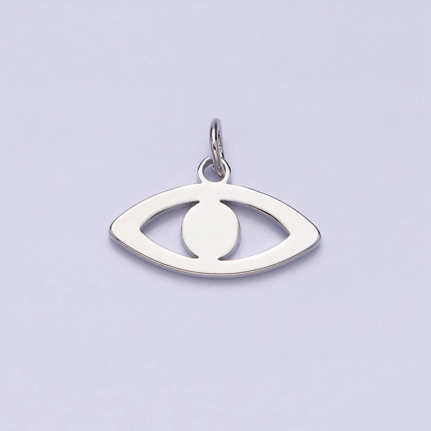 Mini gold plated evil eye charm silver evil eye findings minimalist evil eye charm for necklace bracelet earring ac564