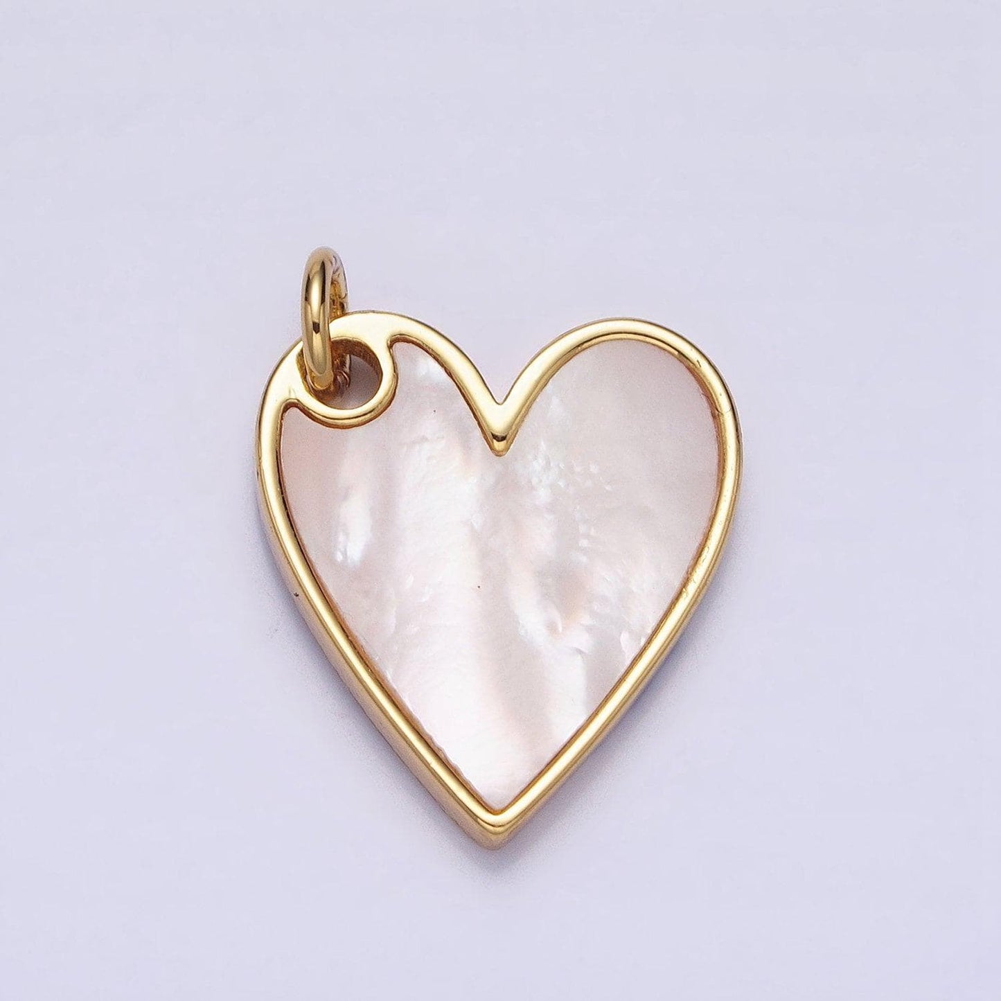 Dainty silver gold pearl heart pendant dangle love charm for valentine jewelry making | ac558 ac557
